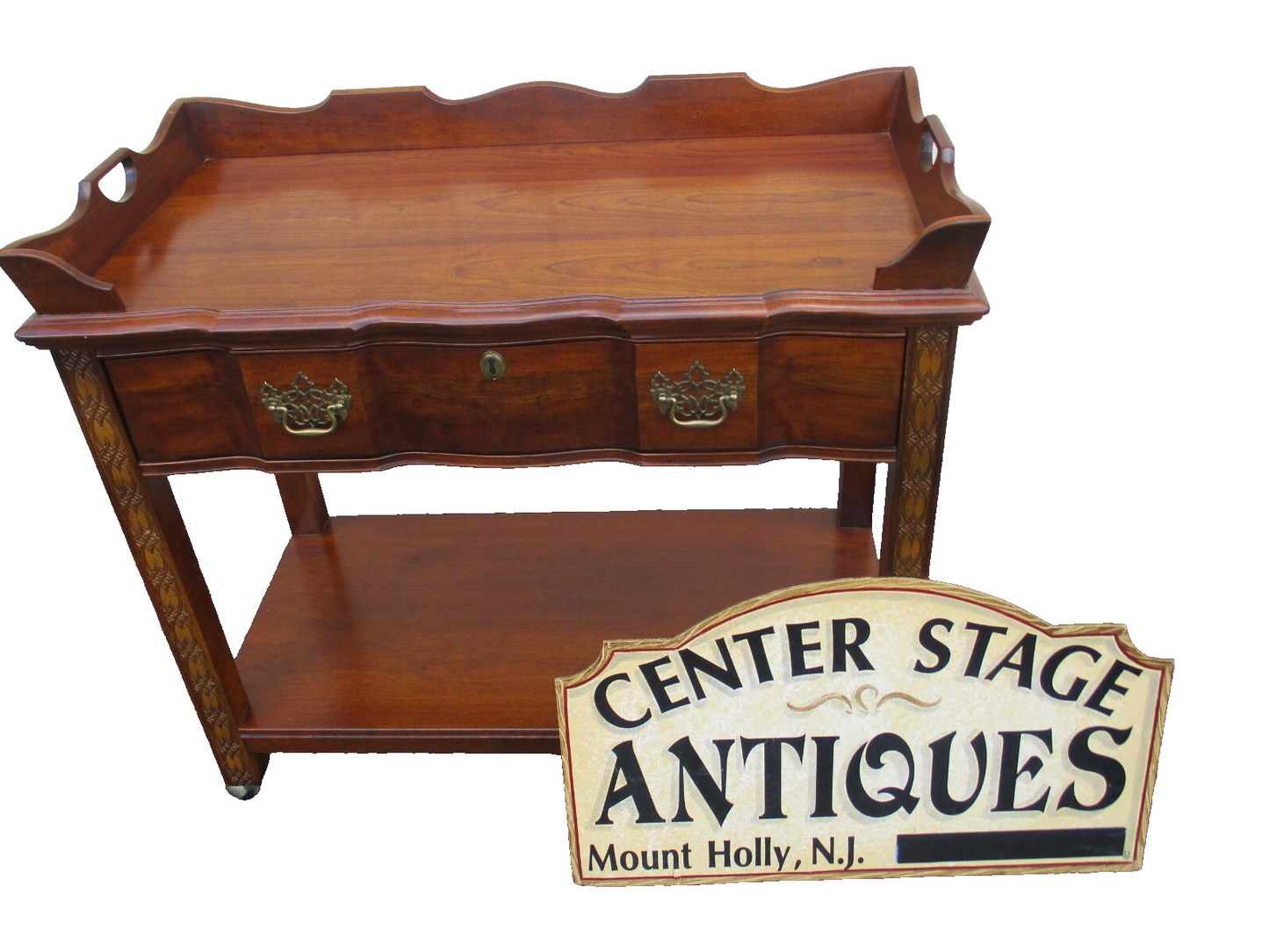 64326 National Mount Airey Mahogany Server Sideboard Cabinet