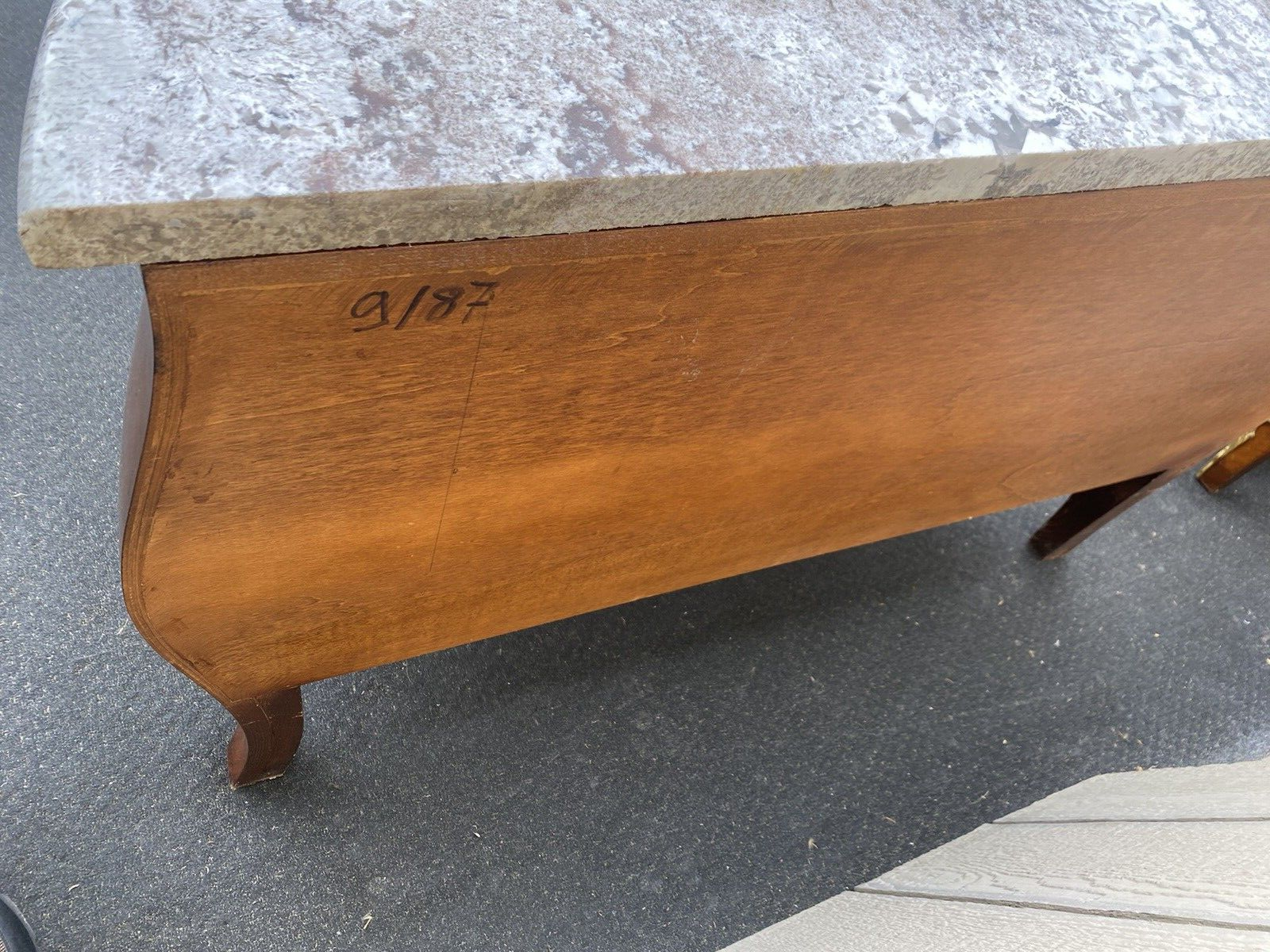 65407  ITALIAN MADE Marble Top Dresser Chest