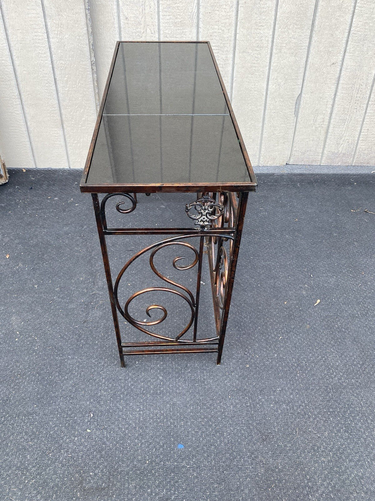 66146  Metal Console Hall Table Stand with Tile Top