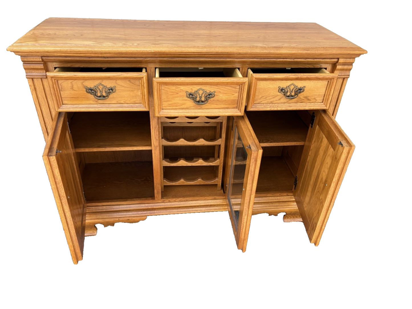 66998 Oak Buffet Sideboard Server Cabinet Richardson Furniture