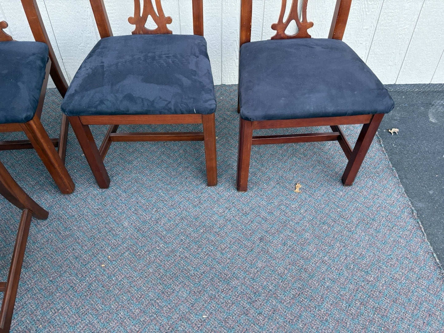 67163 Set of 8 Mahogany SUMTER Cabinet  Dining Chair s