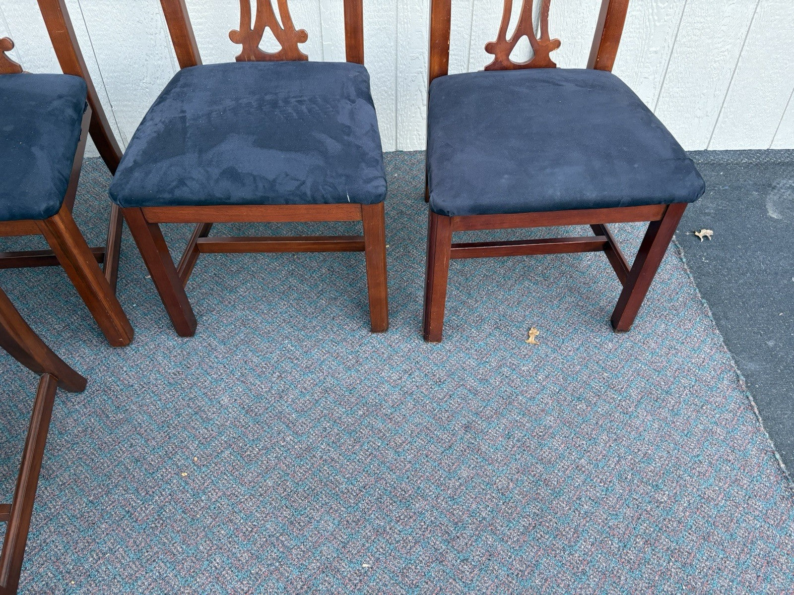 67163 Set of 8 Mahogany SUMTER Cabinet  Dining Chair s