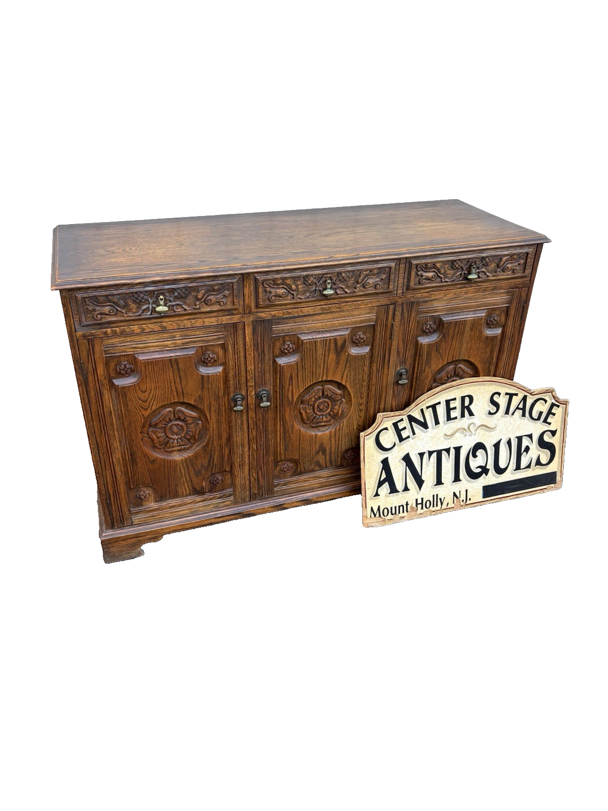 67134 FEUDAL Oak Sideboard Server Cabinet