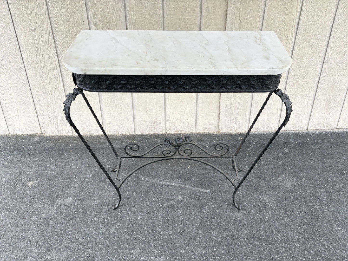 66803 Marble Top Console Table Sideboard Server