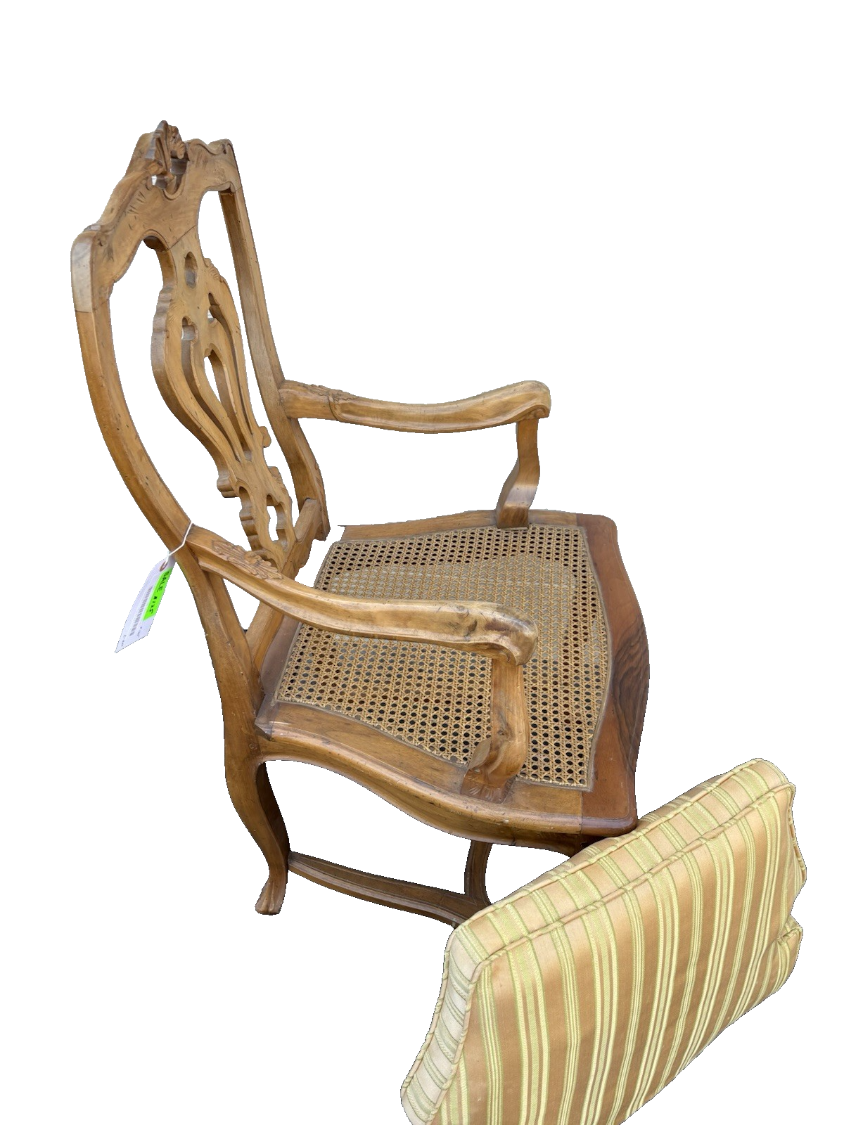 62658   French Country Louis XV Armchair Chair PEGGED Construction