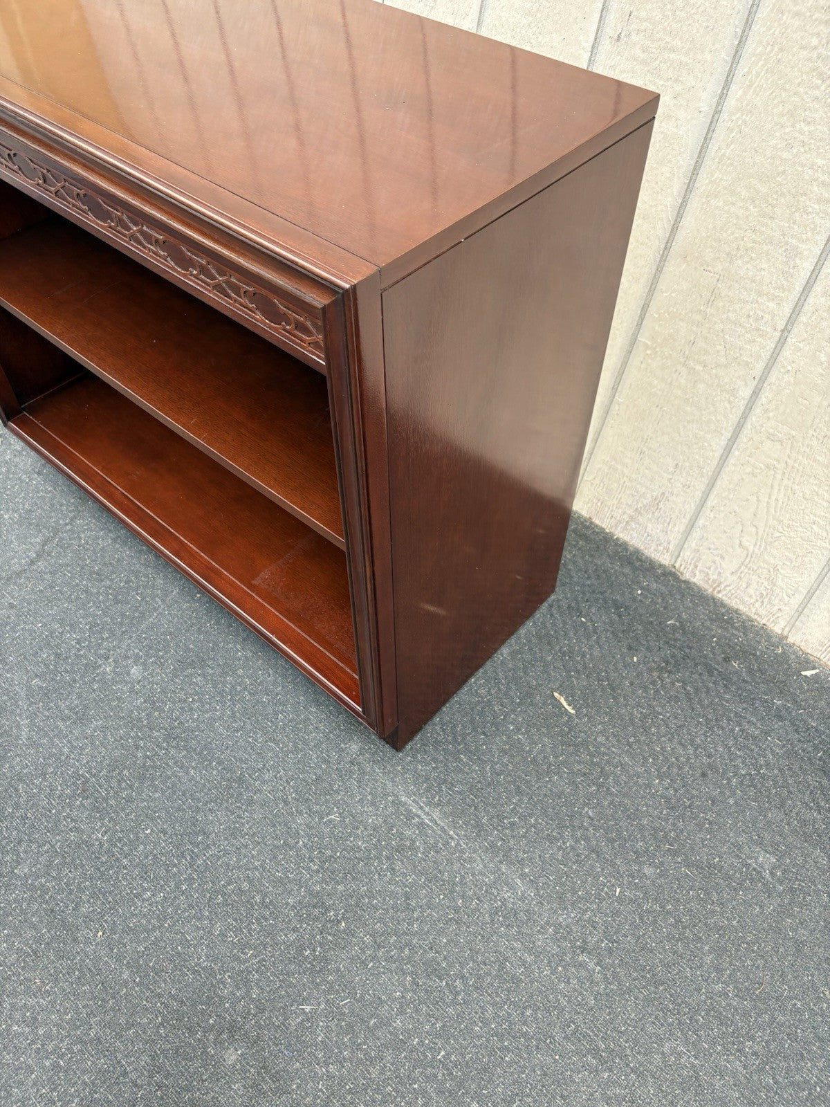 66892  Mahogany Bookcase Curio Cabinet