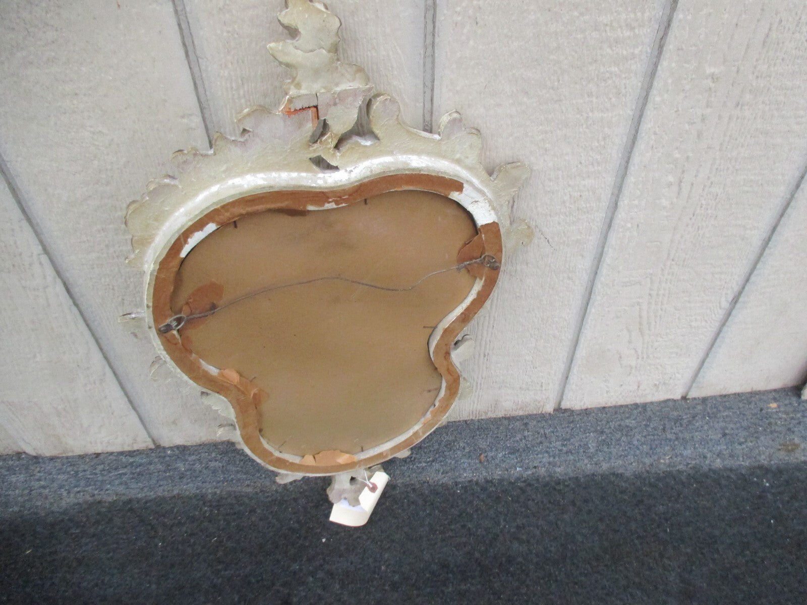 63814   Decorator Marble Top Wall Shelf with Mirror