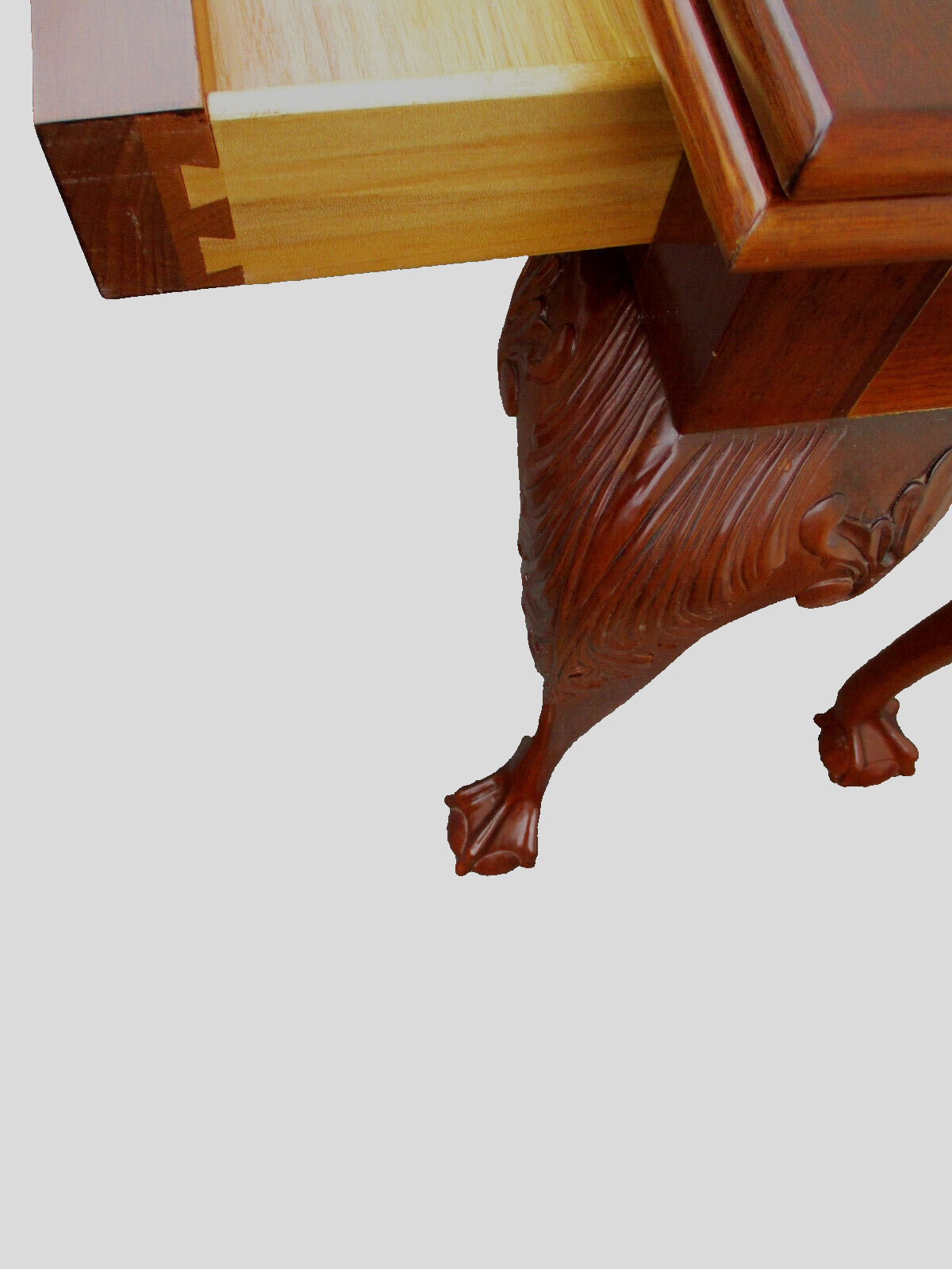 63334 GEORGIAN FURNISHINGS Solid Mahogany Flip Top Game Table w/ Drawer