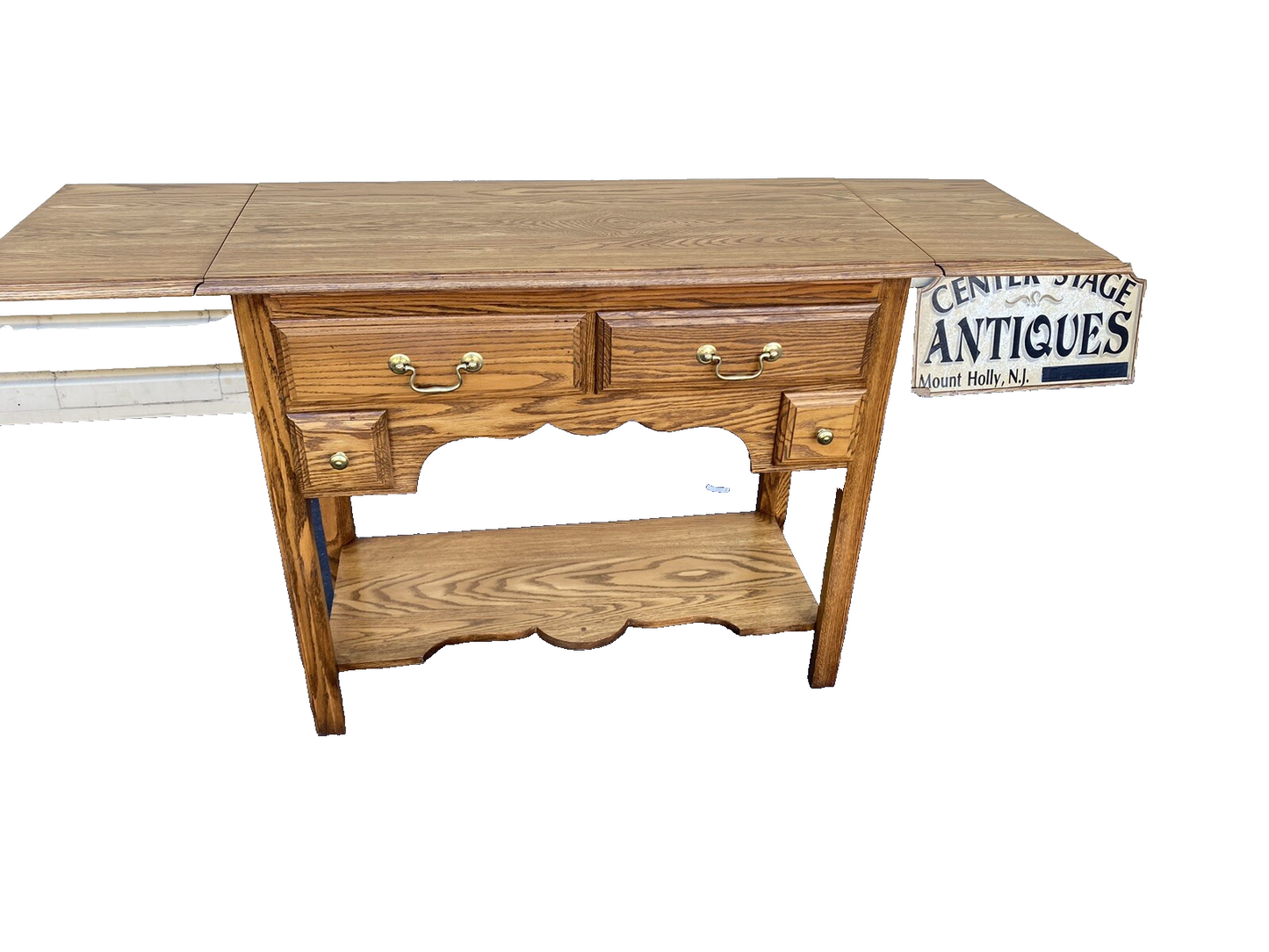 65826   Harden Furniture Oak Dropside Server Bar Cart Sideboard