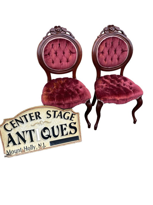 66629 Pair KIMBALL Furniture Victorian Style Side Chair s
