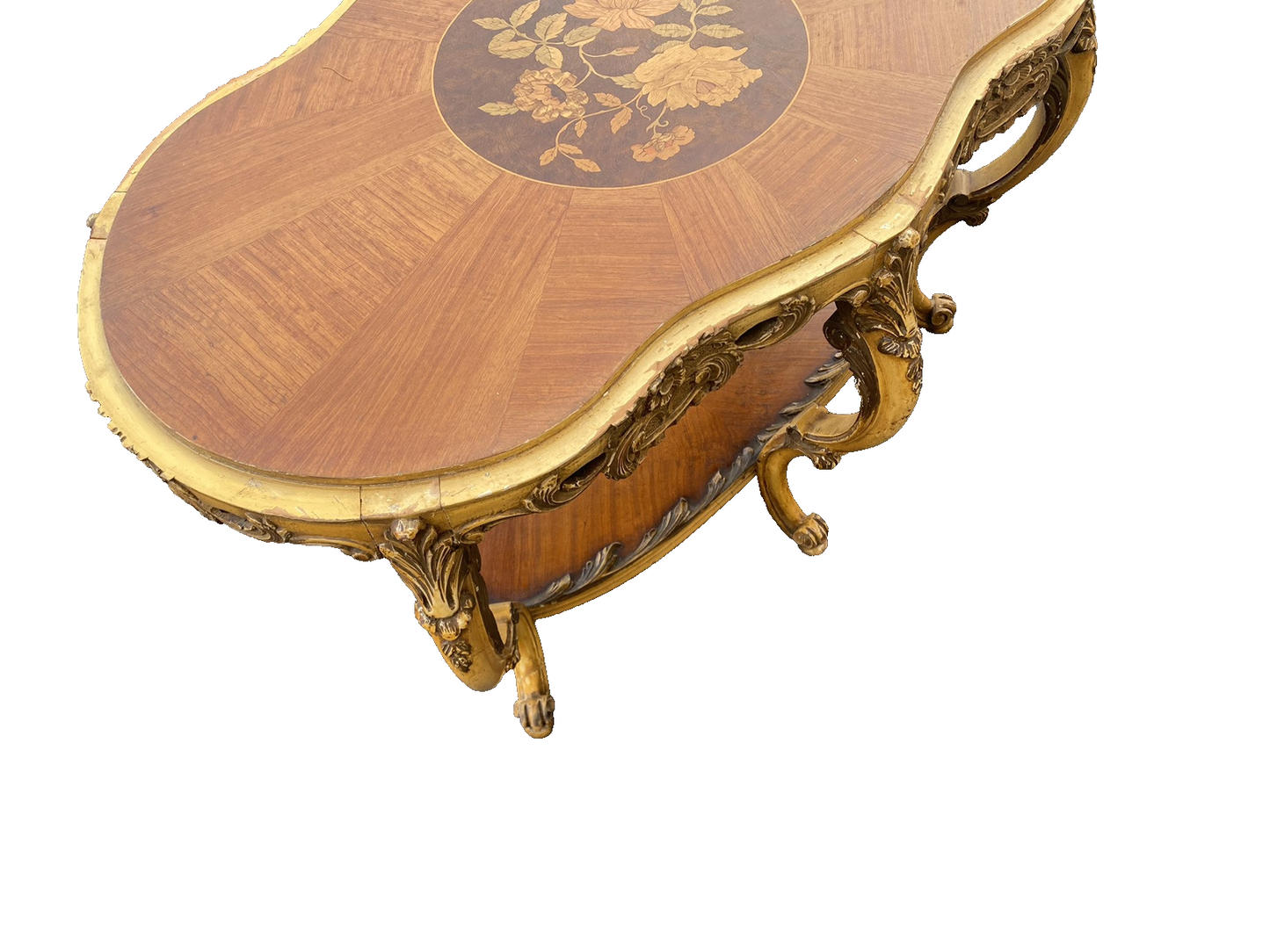 65653   Decorator Antique Tray Top Coffee Table Stand