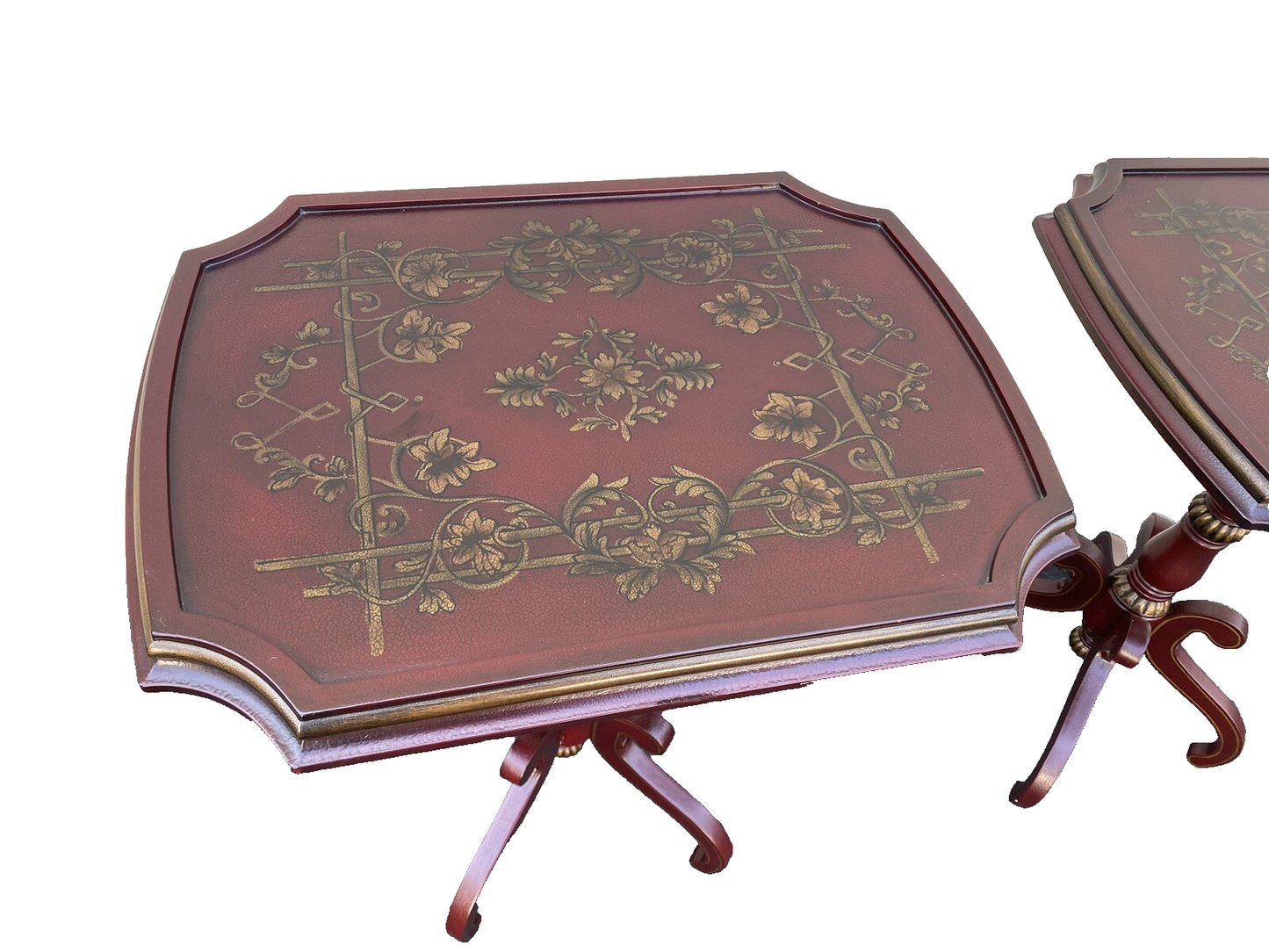 65716  Pair Decorator FULL HOUSE Furniture Decorator Lamp Table Stands