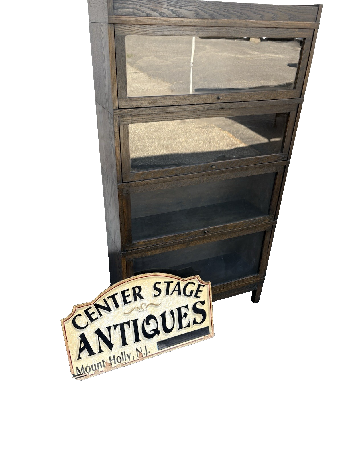 66879 Mission Style 4 section Oak Stacker Stacking Bookcase.