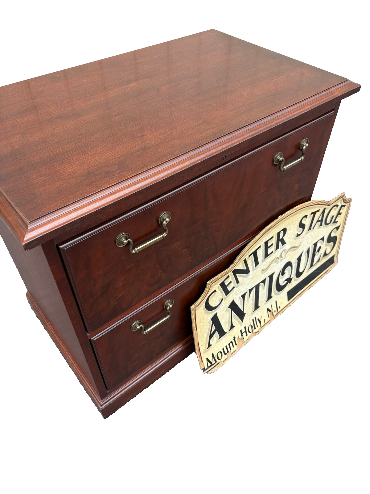 00001 Mahogany KIMBALL Furniture  2 Drawer Lateral File Cabinet