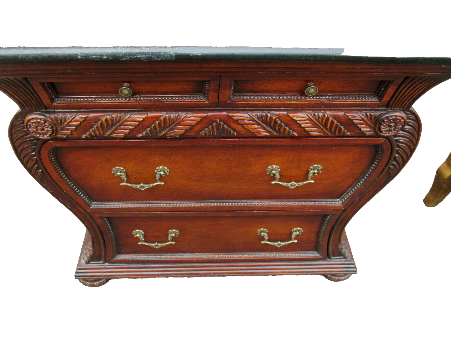 63027   Marble Top Nightstand End Table Stand Batchelor  Chest Dresser