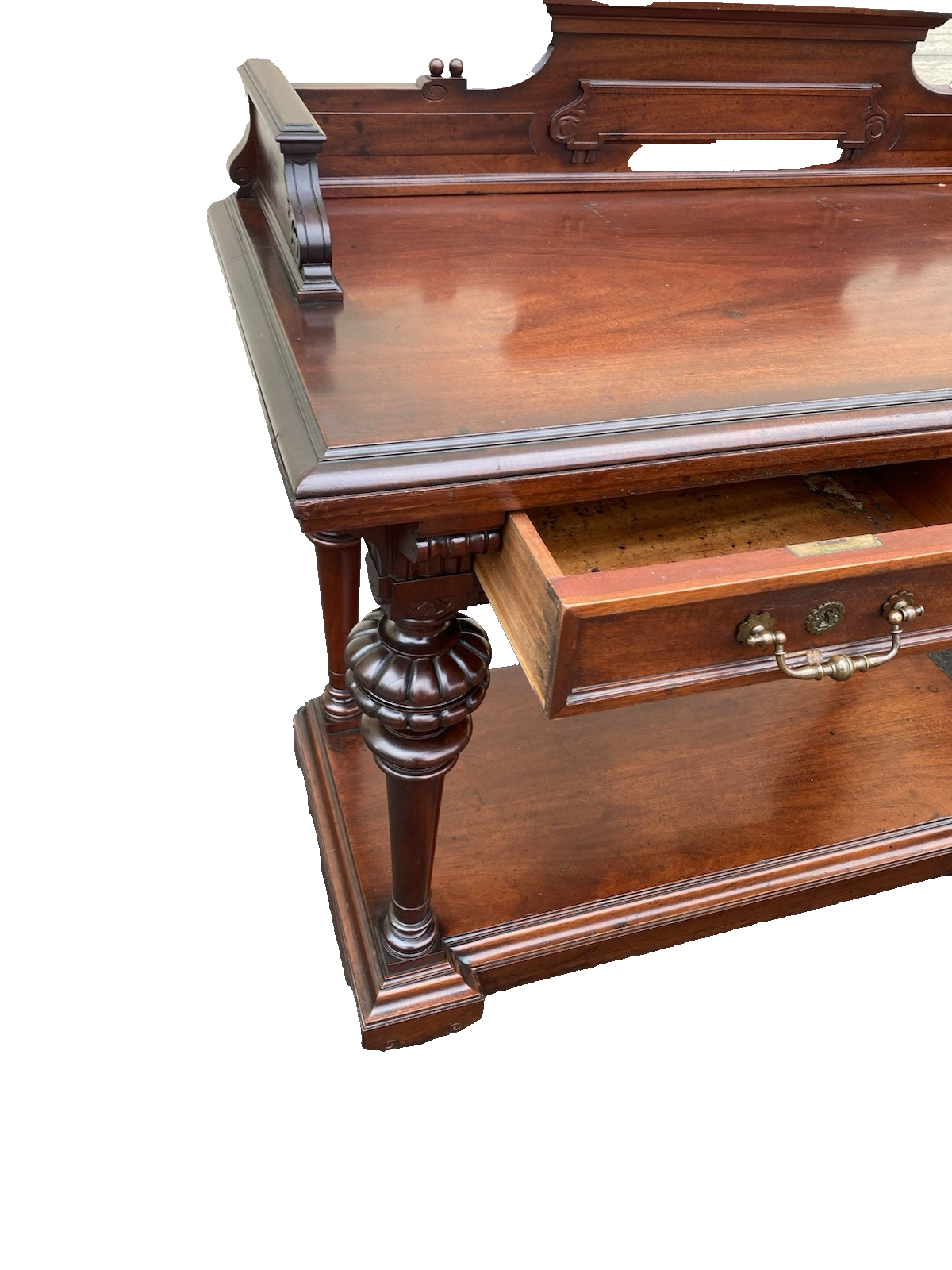 66371 Antique Victorian Mahogany Sideboard server cabinet