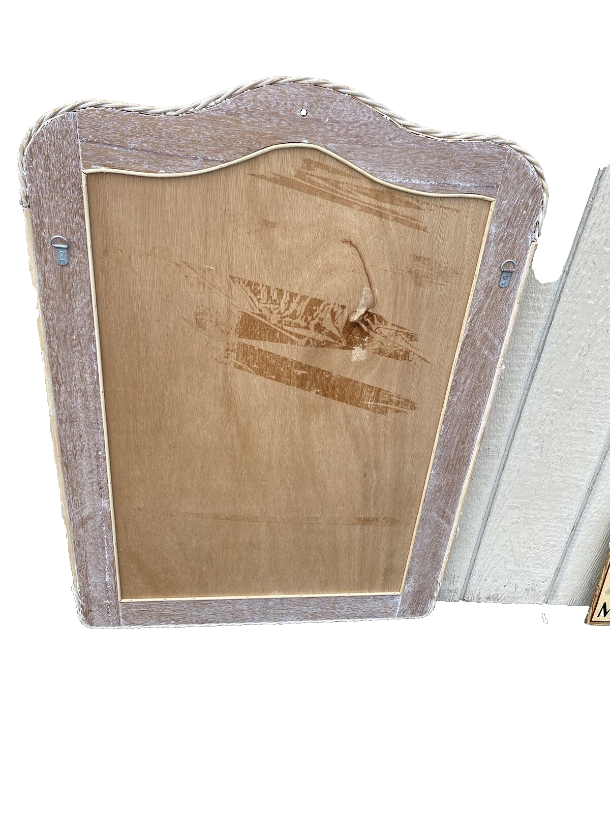 64674 Wicker Decorator Accent Mirror