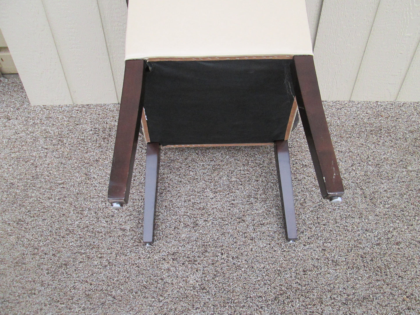 55577 SET OF 4 LEATHER? BERGERE OFFICE DINING CHAIR S   ARMCHAIR S