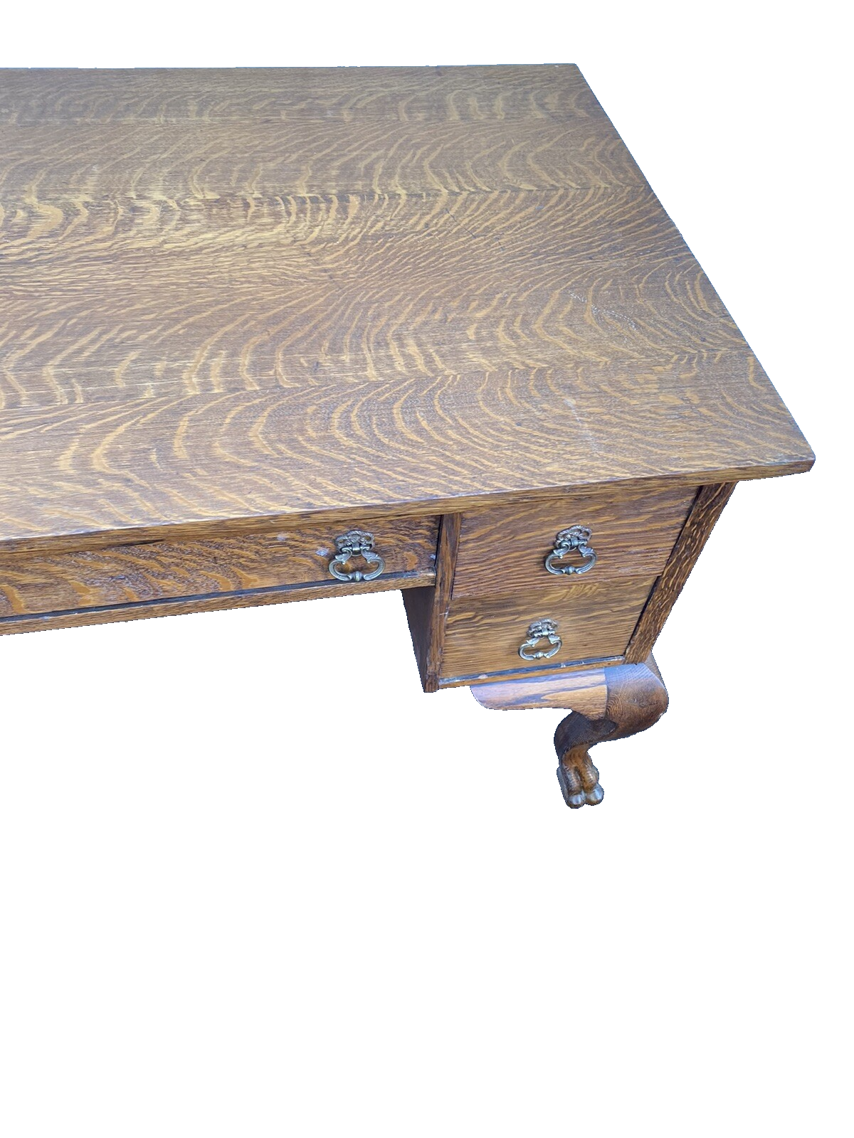 66276 Antique Victorian Oak Partners Desk