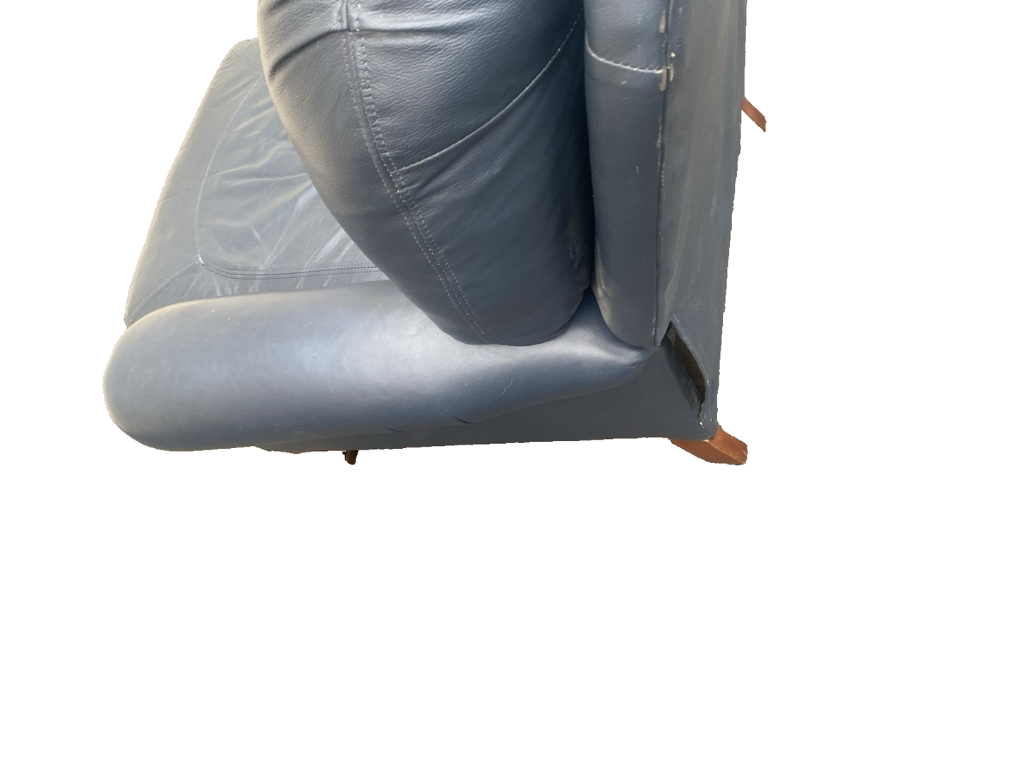 66007 QUALITY   Leather Bradington  Young Blue Recliner Chair