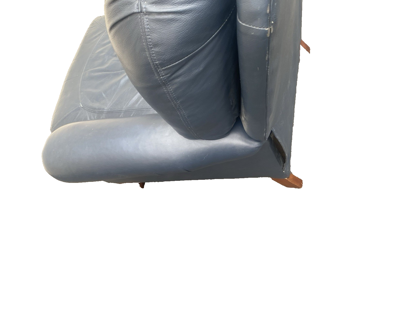 66007 QUALITY   Leather Bradington  Young Blue Recliner Chair