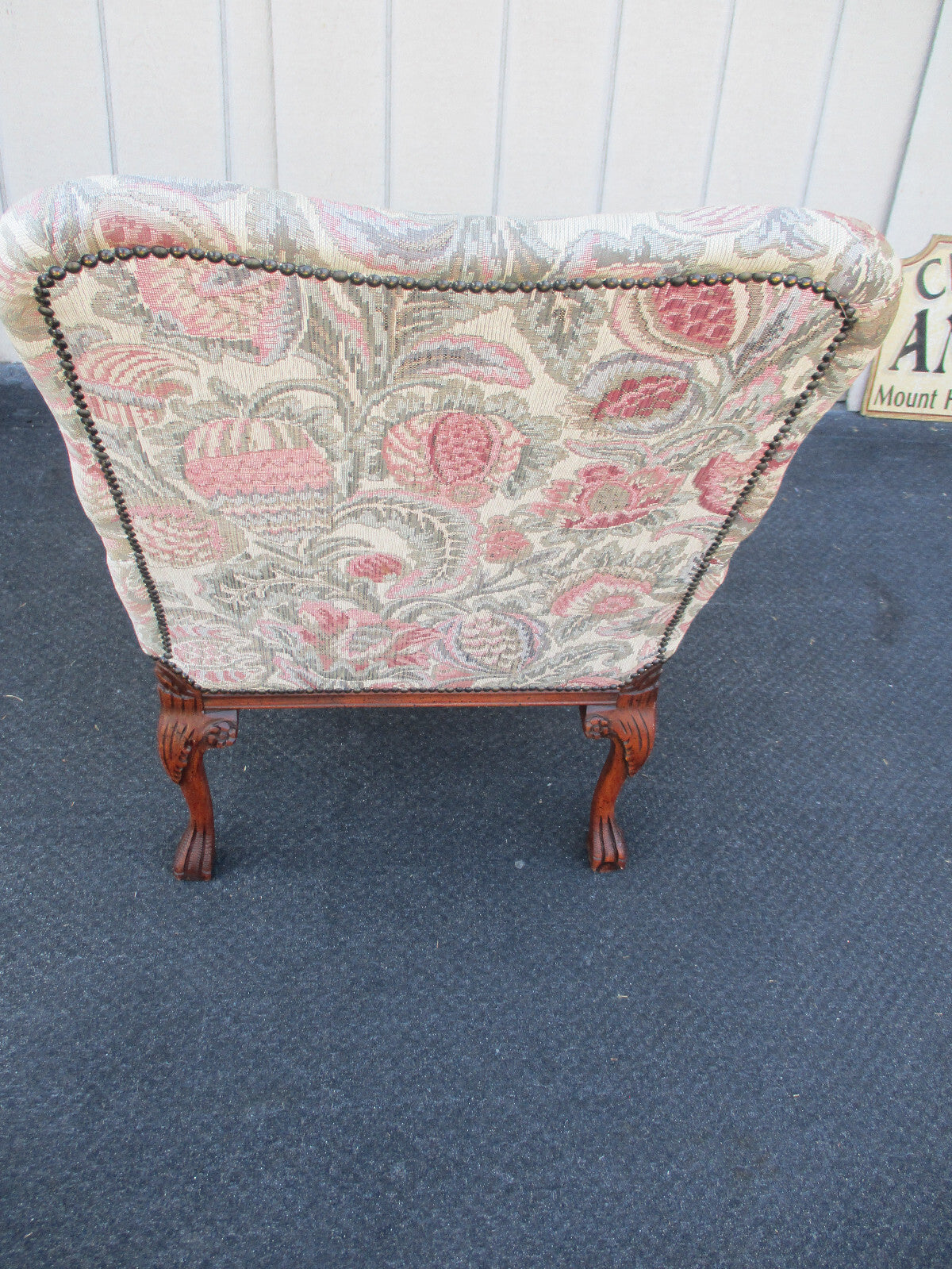 64219 Claw Foot Bergere Armchair Chair