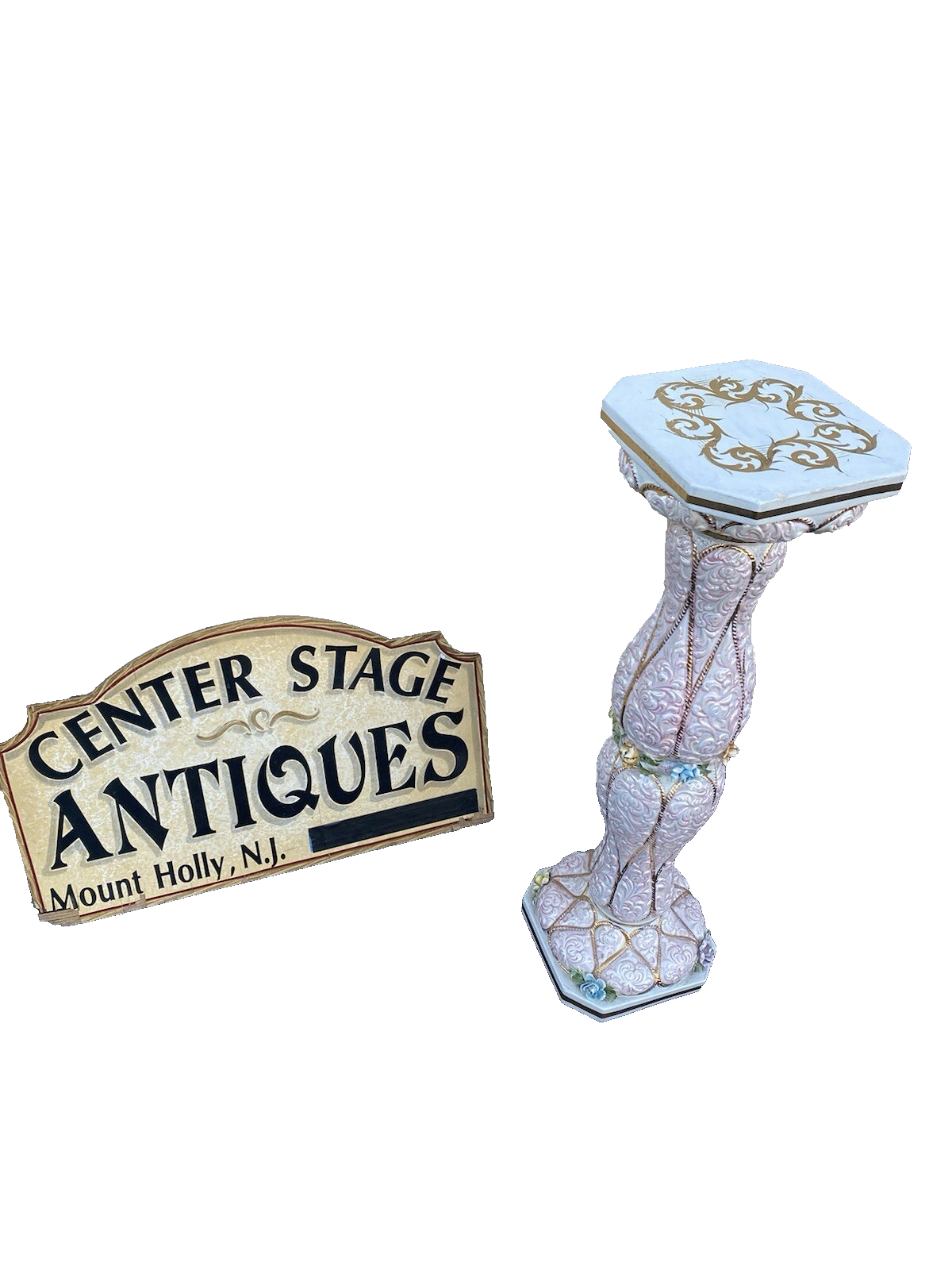 60006 Porcelain Hand Made Plant Pedastal