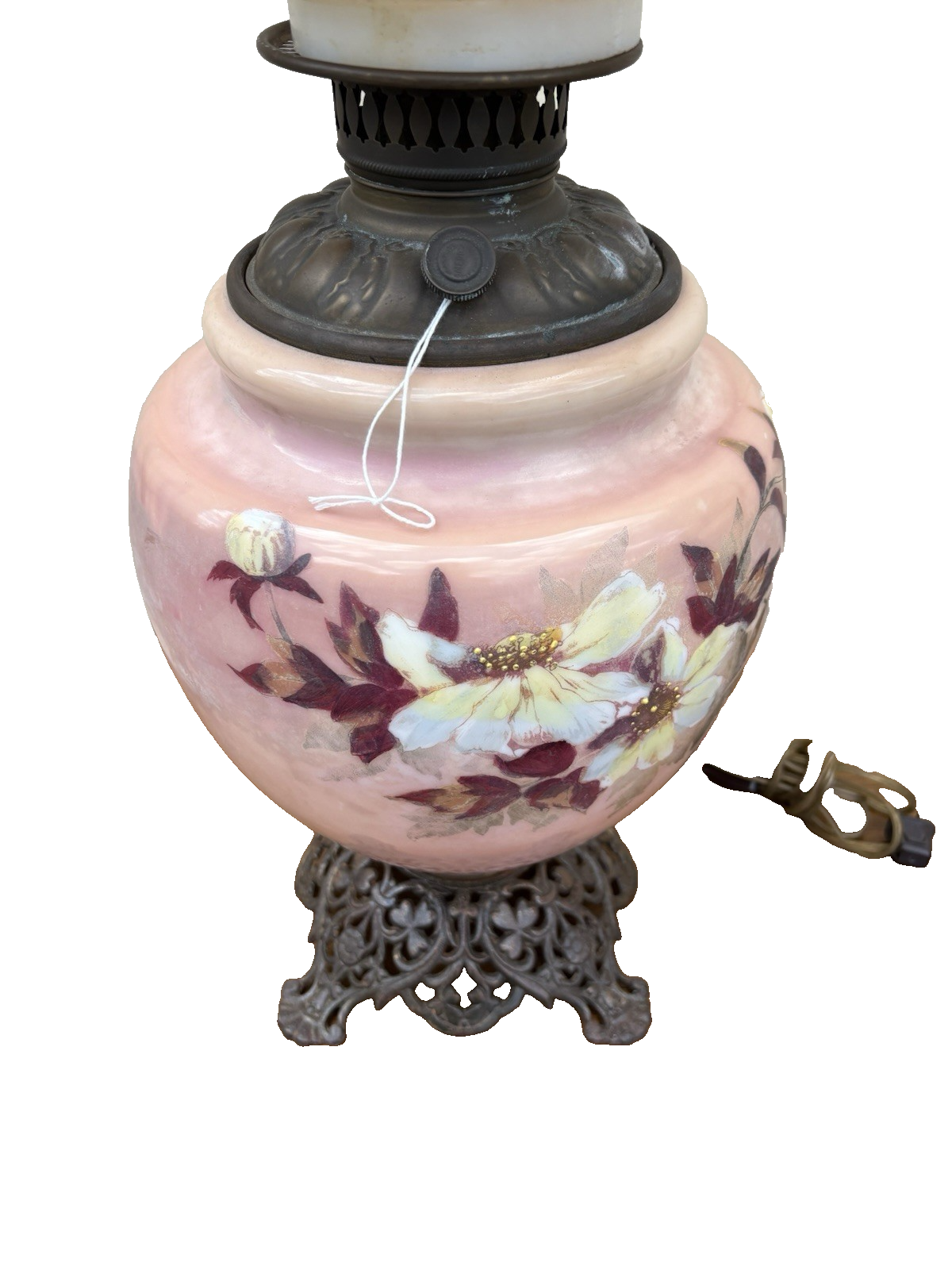 66595   Gone with The Wind Electrified Oil Lamp ARTIST SIGNED