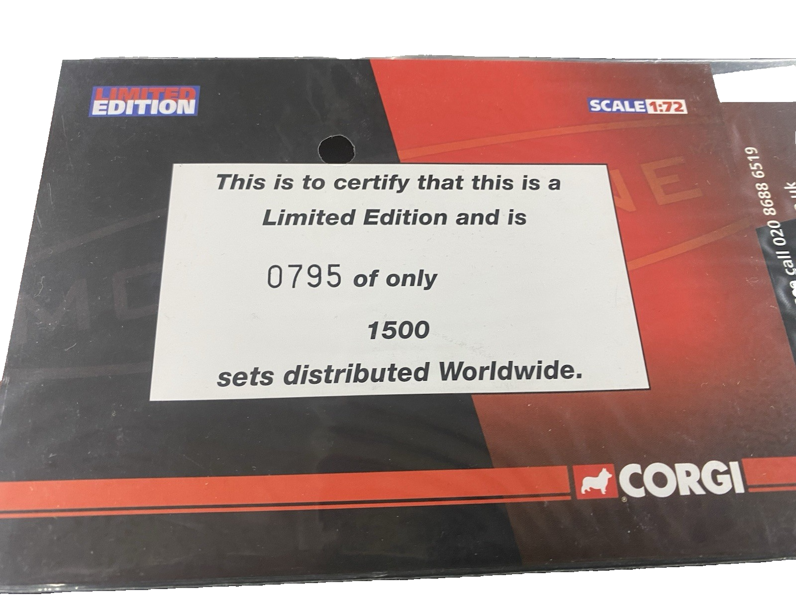 ES 213:   Diecast  Corgi AA32815 DH Mosquito FBVI 1945 Limited edition 795 /1500