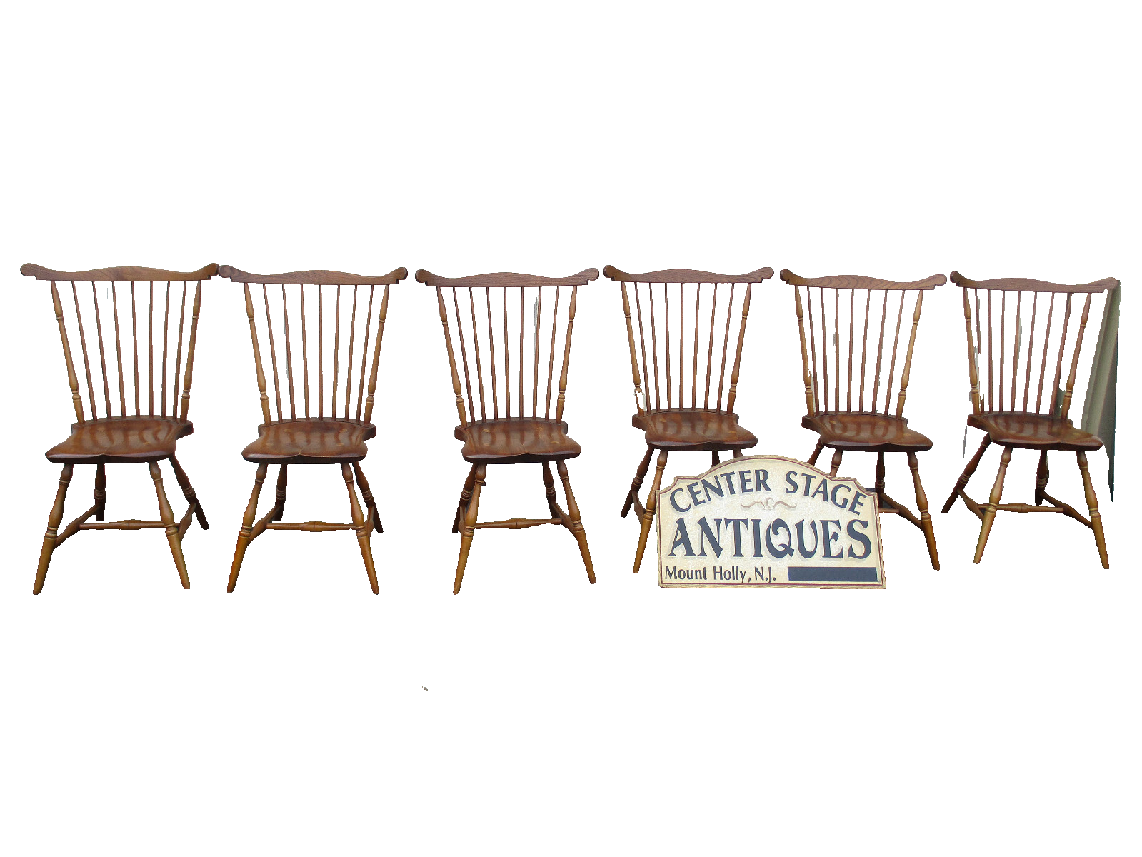 64147 Set  6  CUSTOM  Wright Table Company Furniture Windsor  Dining Chair s