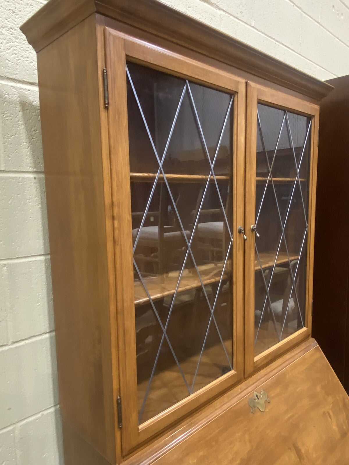 65682 Ethan Allen Secretary Desk with Bookcase Top