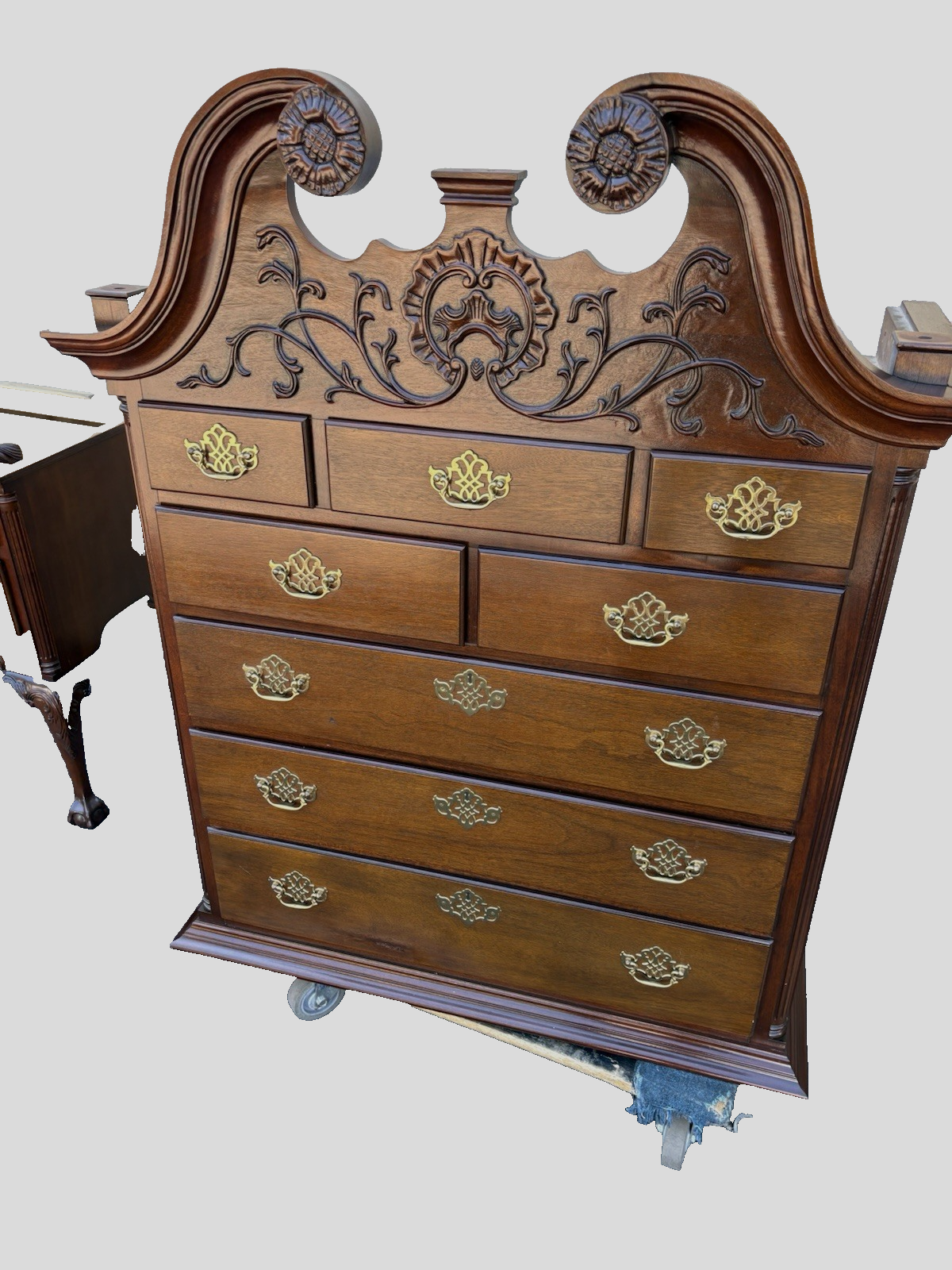 66968  COUNCILL Furniture Mahogany High Boy Dresser Chest QUALITY MADE