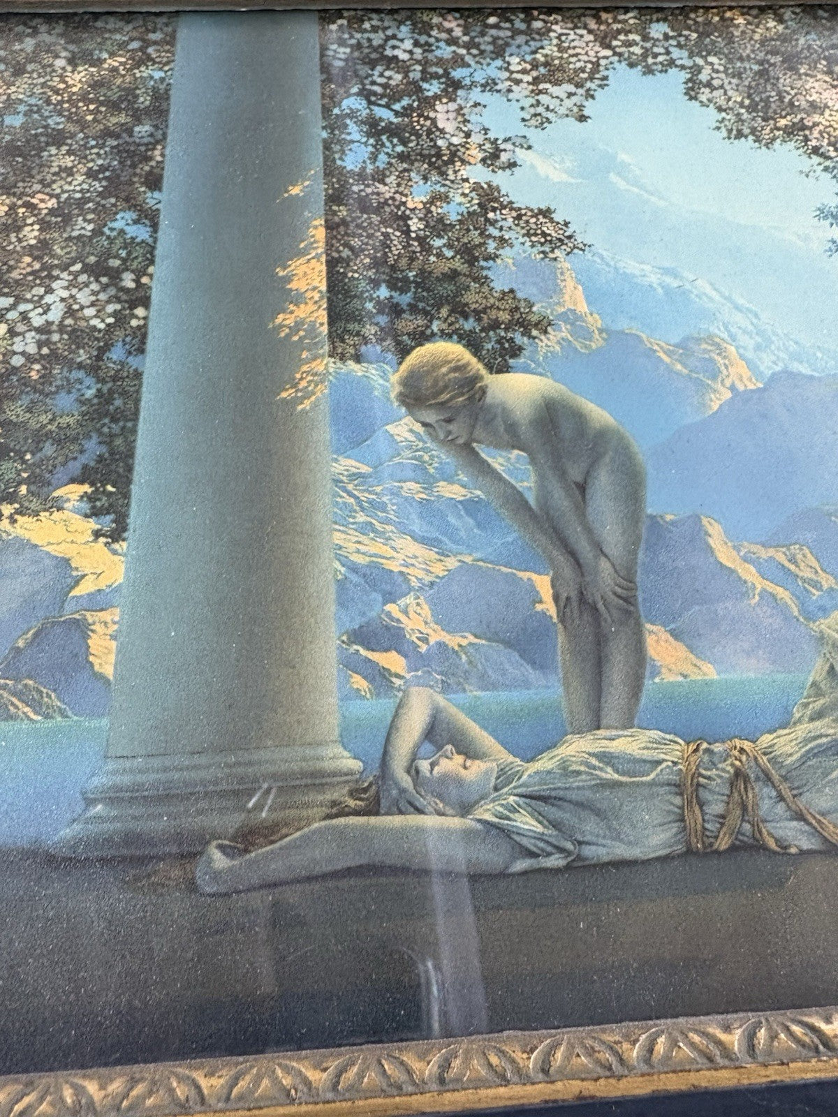 66780 Maxfield Parrish Print in Deco Picture Frame