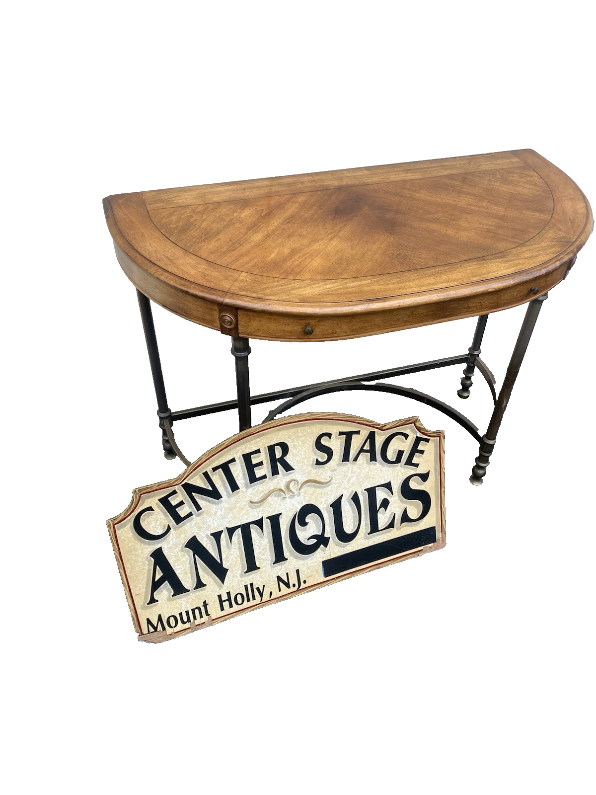 66431   Modern 1/2 Round Console Table Stand