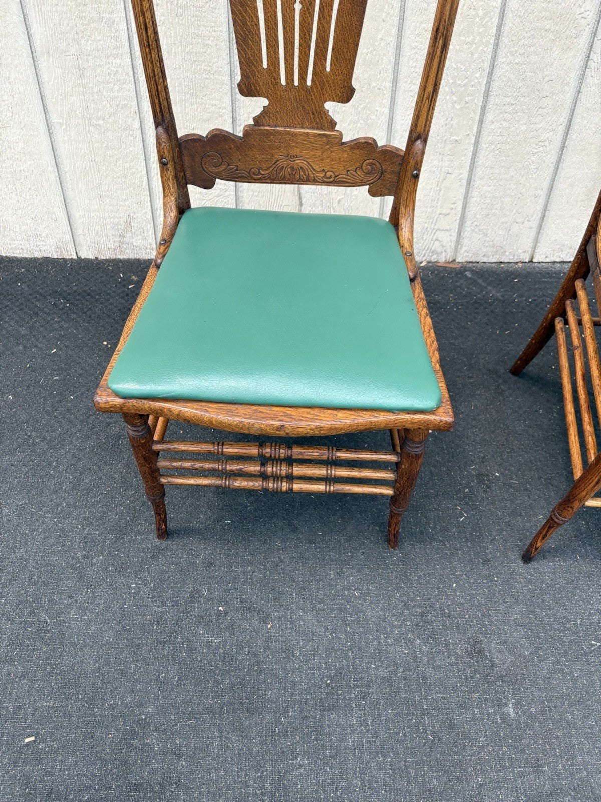 66722 Pair Larkin Furniture Oak Dining Chair s  Chairs