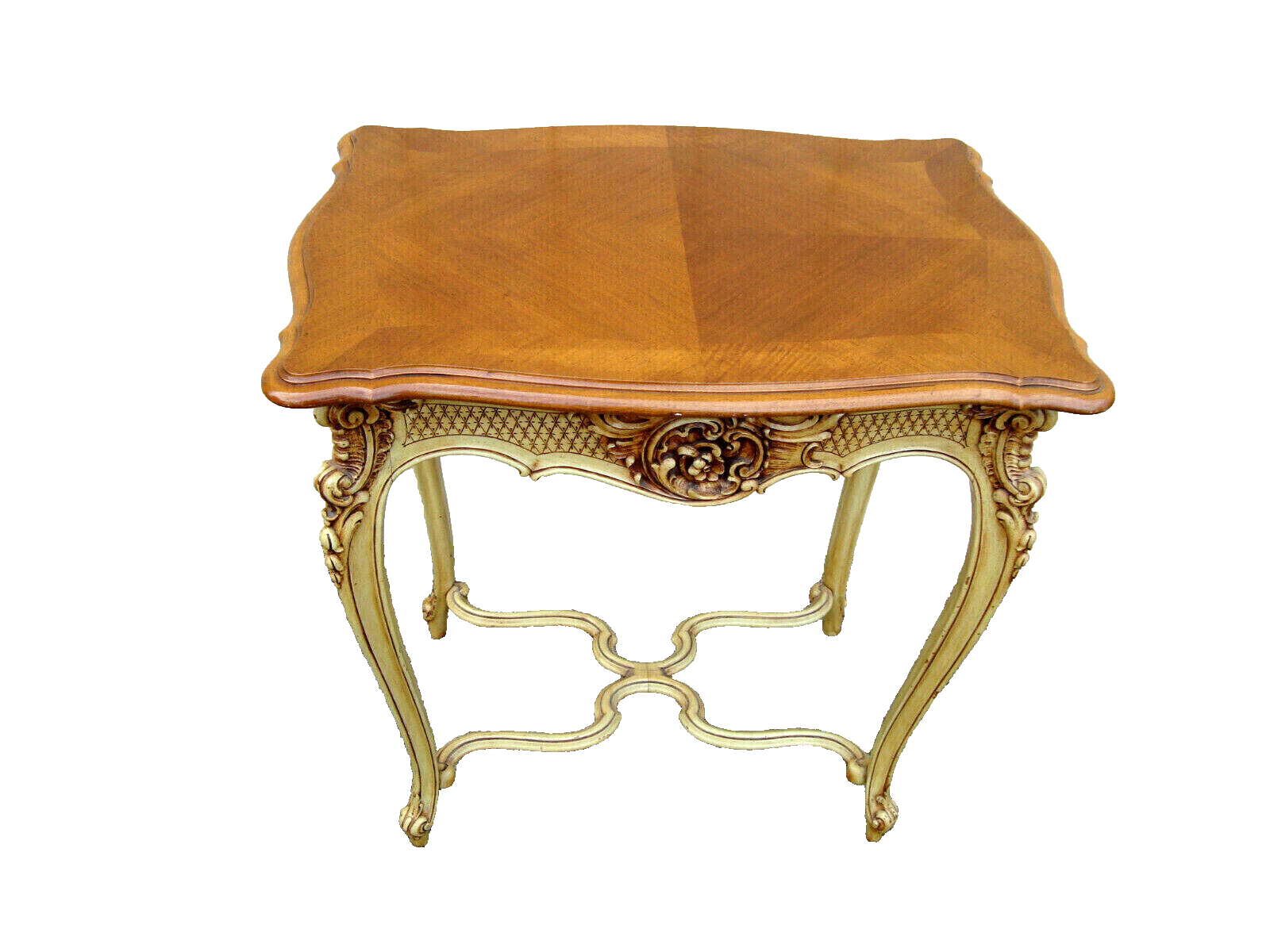 59969 QUALITY Satinwood Lamp Table Stand w Orignal Factory Painted Base