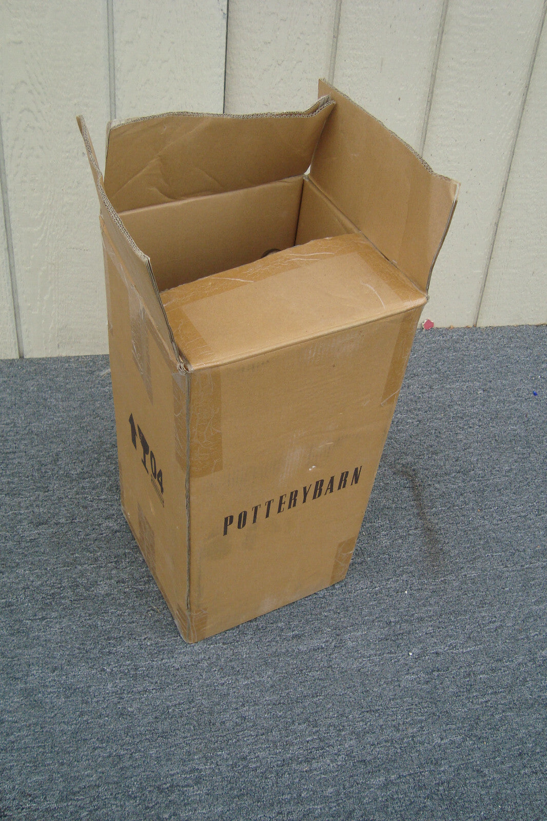 BP  WW:     POTTERY BARN Glass Christmas Tree w/ Lights and Original Box