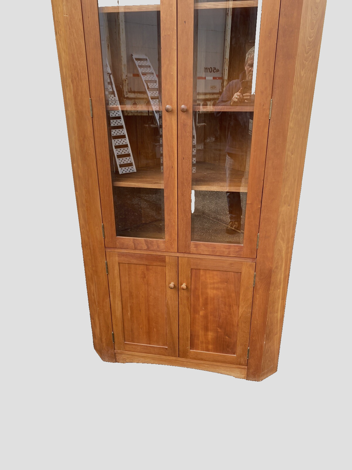 64298 Solid Cherry Corner China Cabinet