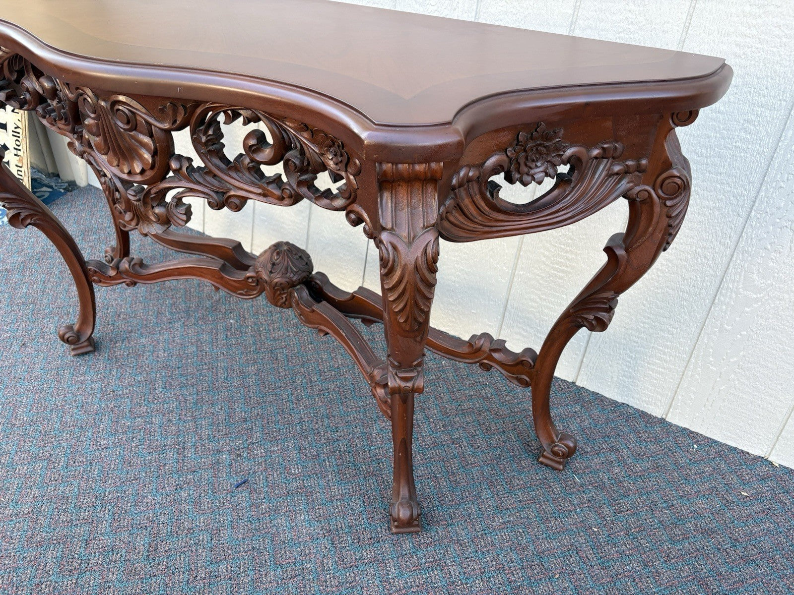 67015 Banded Mahogany Hand made Console Table Sideboard Server