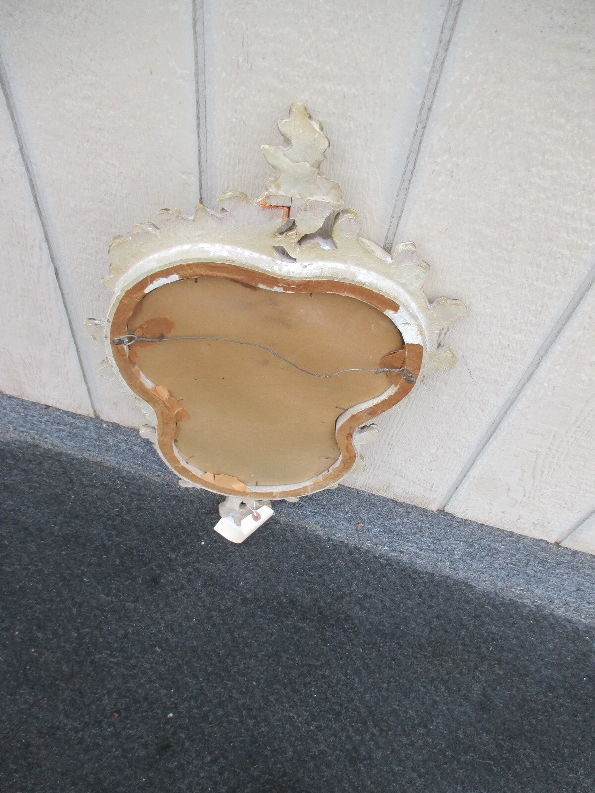 63814   Decorator Marble Top Wall Shelf with Mirror