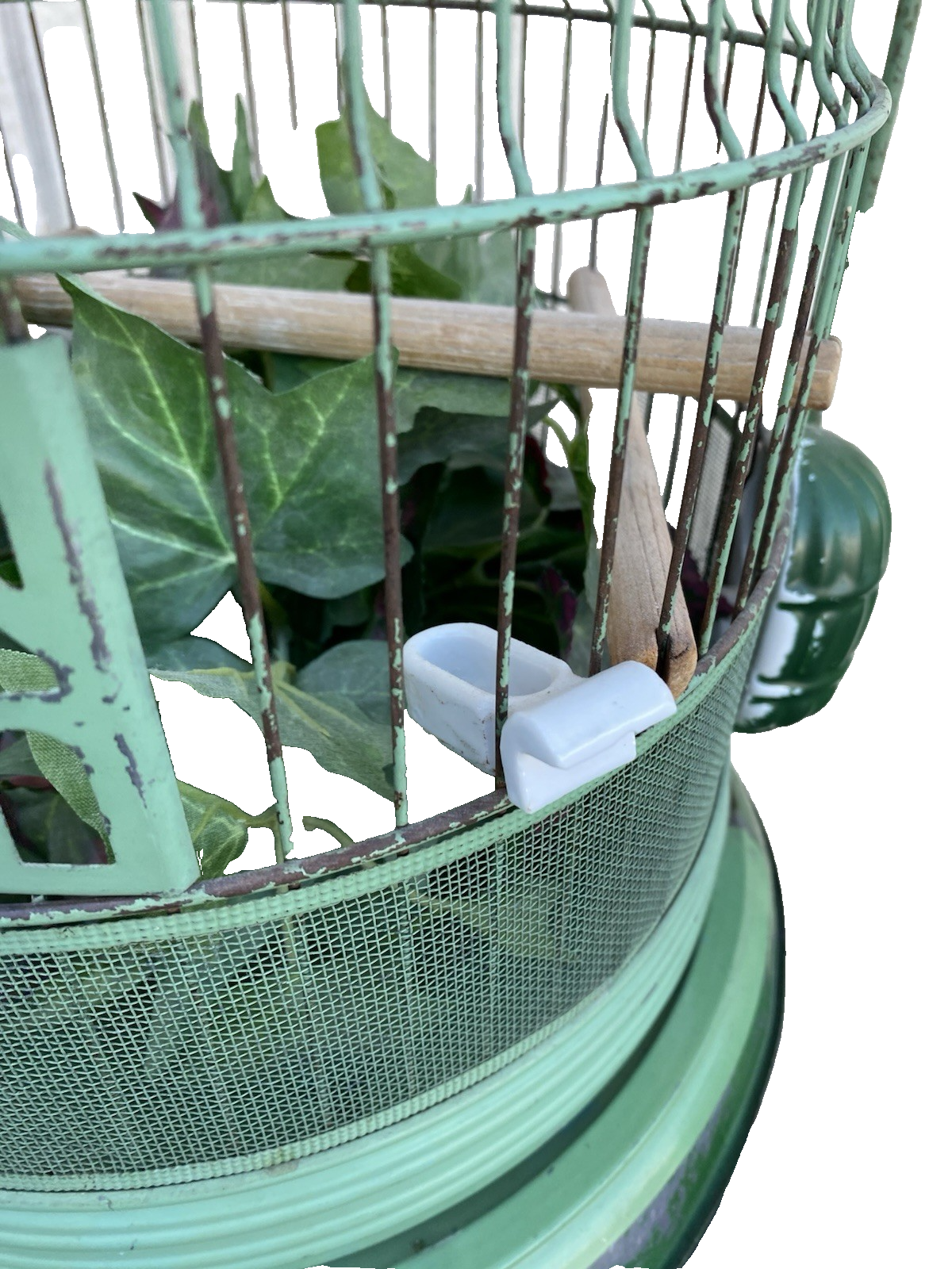 66536   Antique Iron Bird Cage on Stand