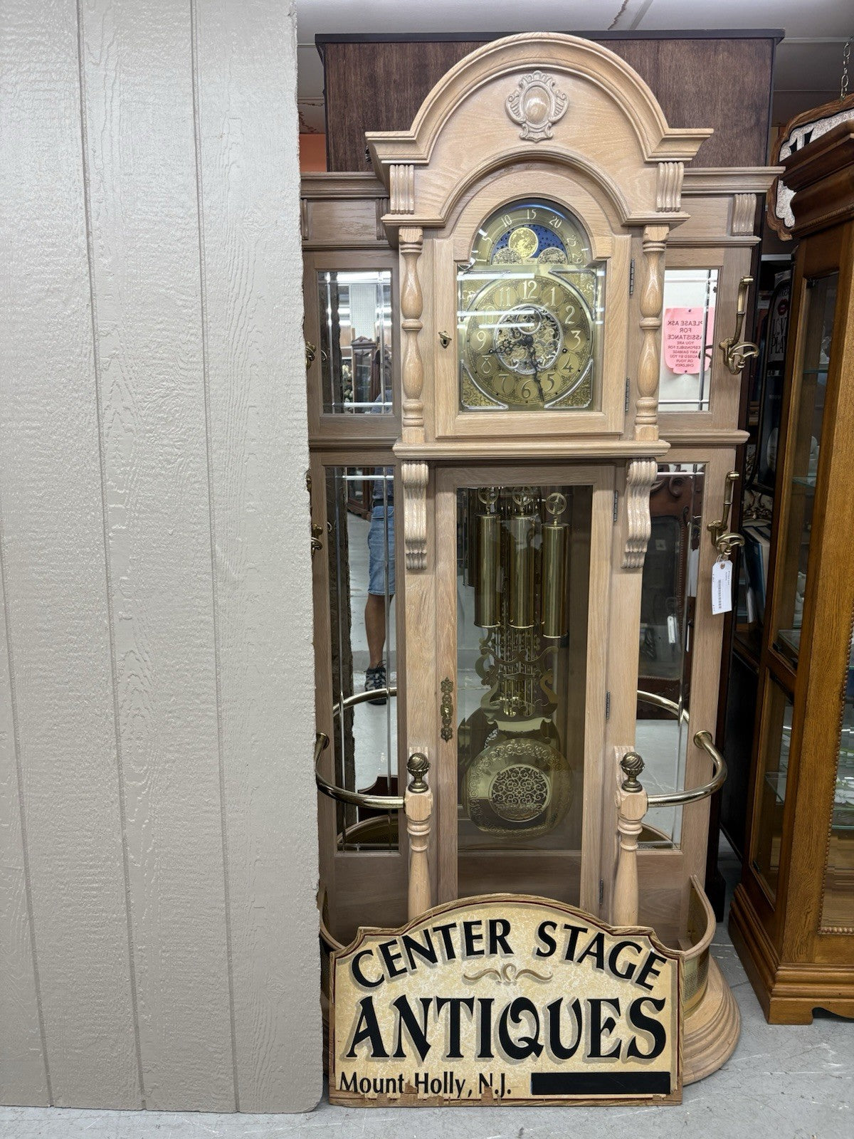 66395   Modern RIDGEWAY Grandfather Clock Hatrack Umbrella Stand