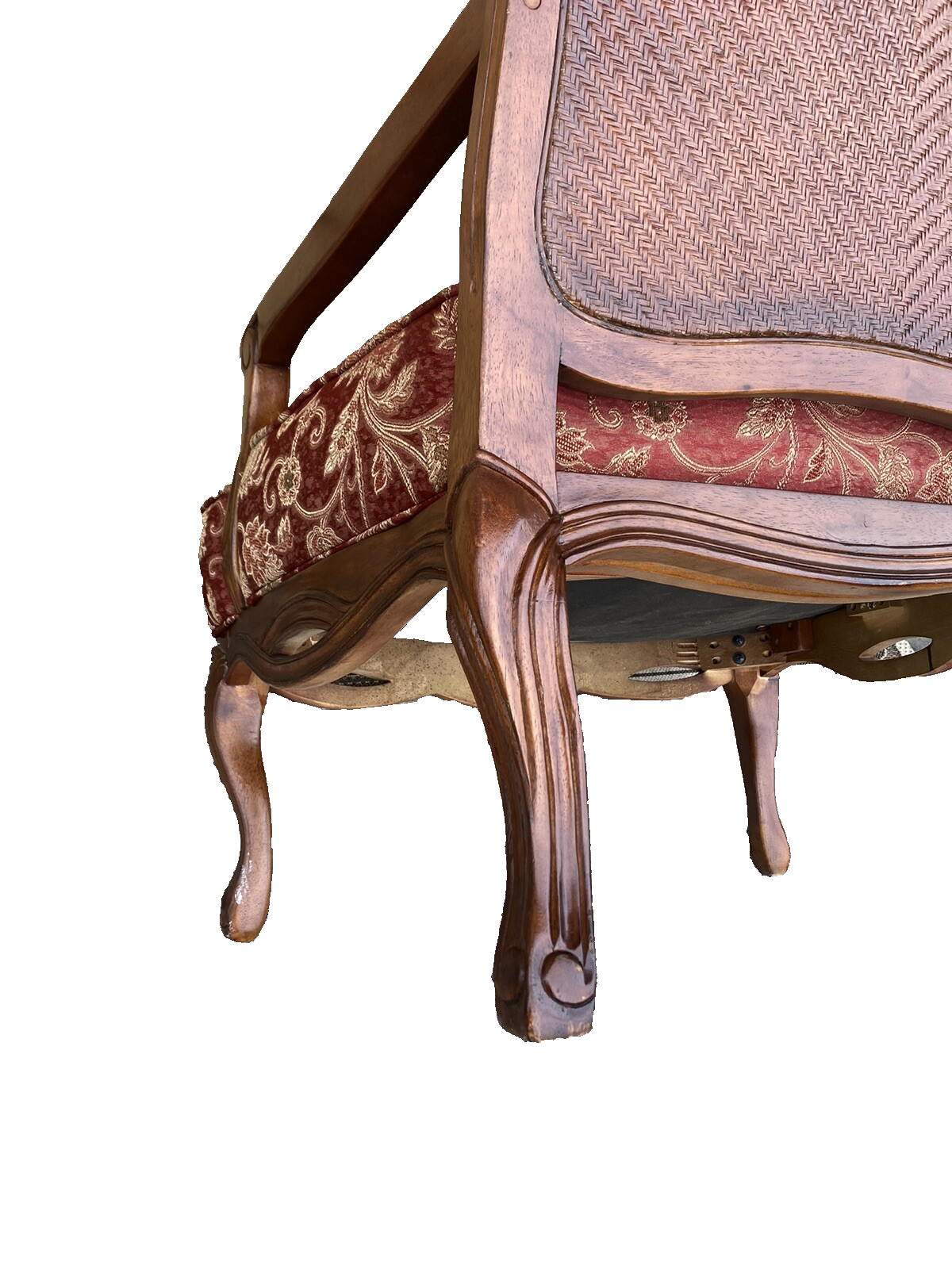 65401   Mealeys Furniture French Country Bergere Armchair w/ Stool