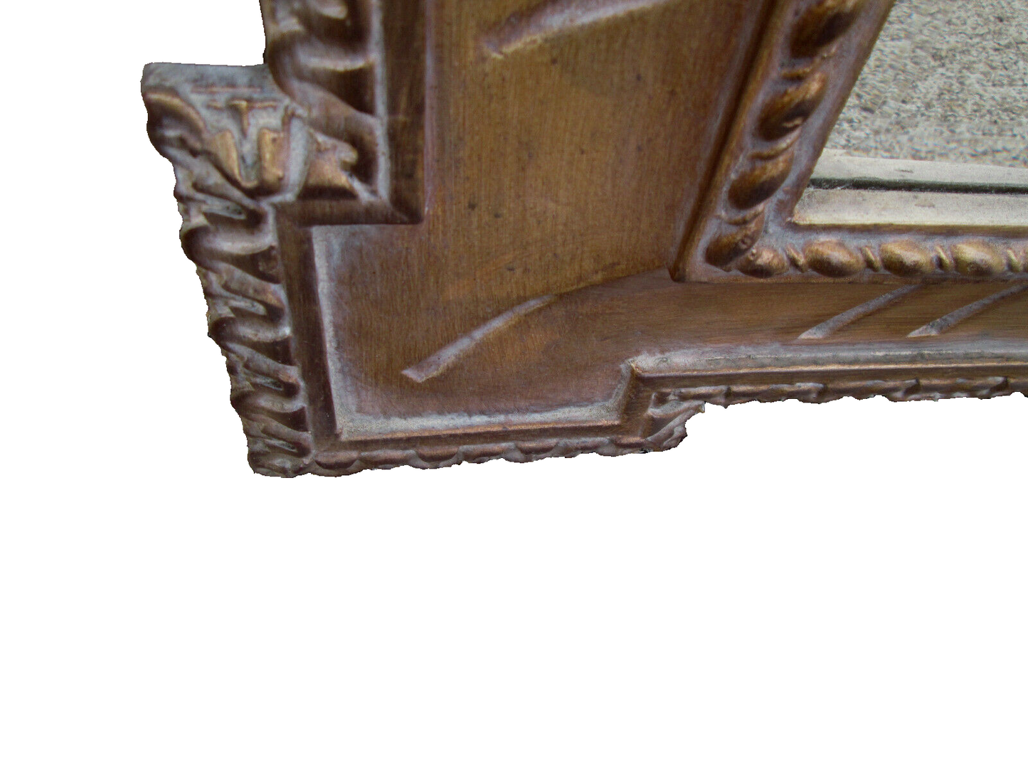 54902 PAIR of  Gold Decorator Beveled Mirrors