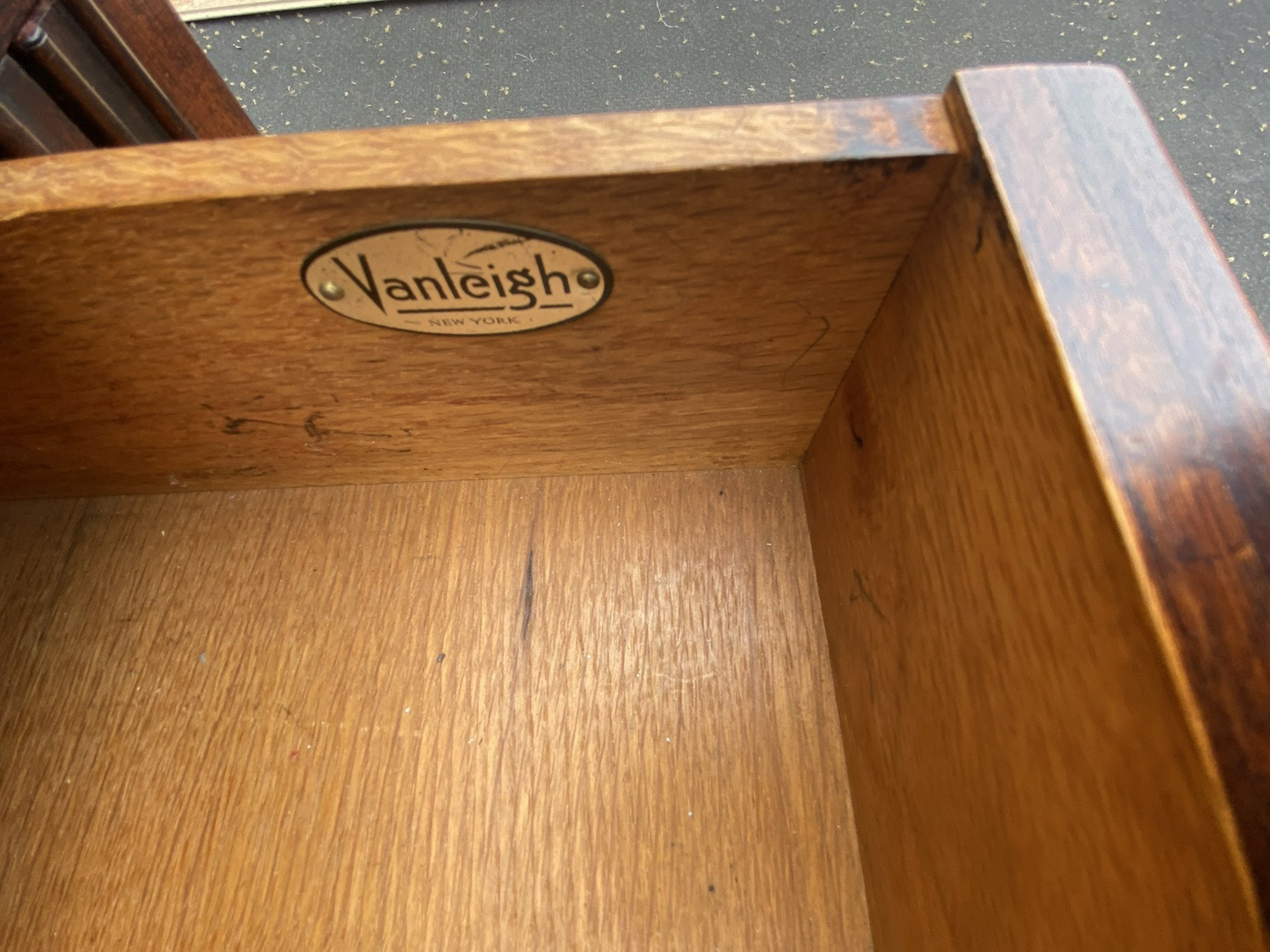 66430 VANLEIGH Furniture Custom Hand Made Secretary Desk w/ Bookcase Top