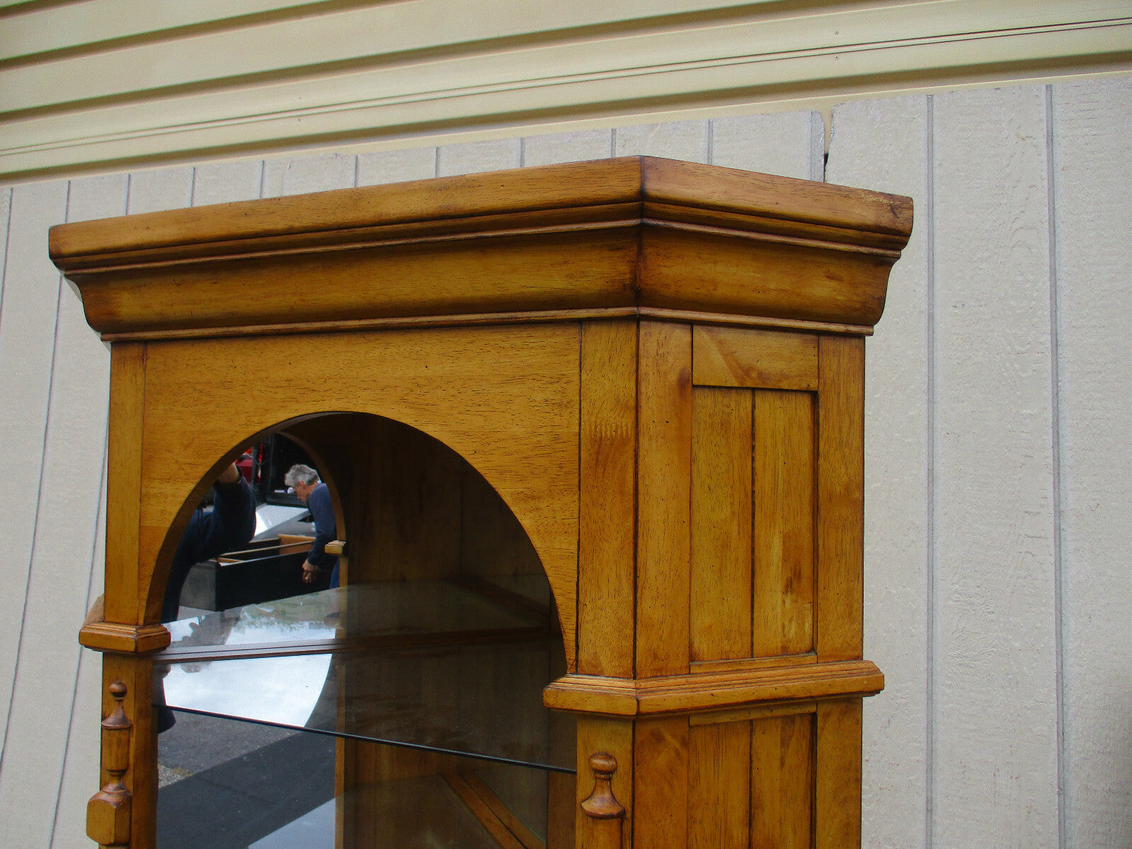 64407  Pine Country Corner China Cabinet Curio Shelf