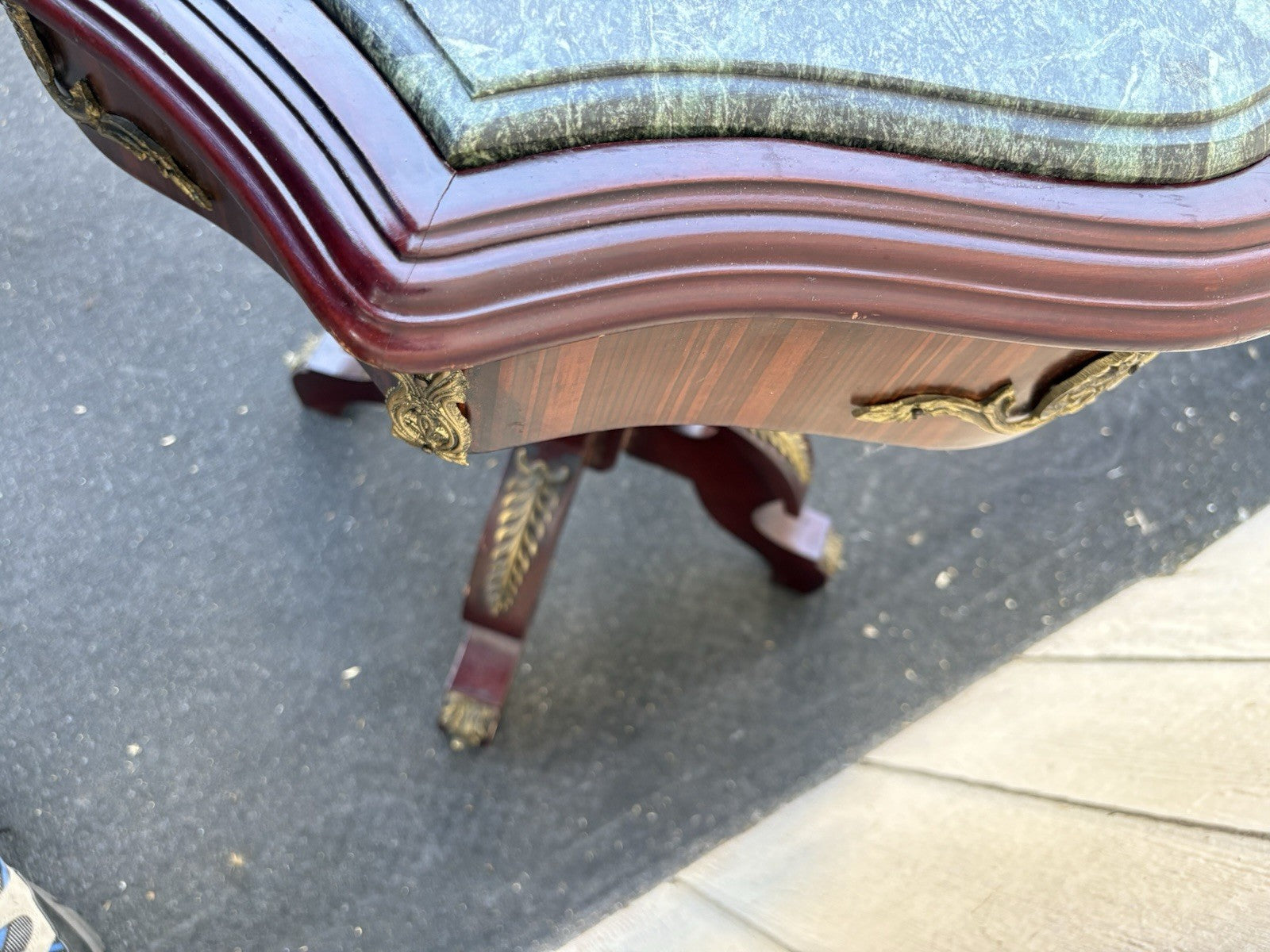 66807  Decorator Marble Top Lamp Table Stand
