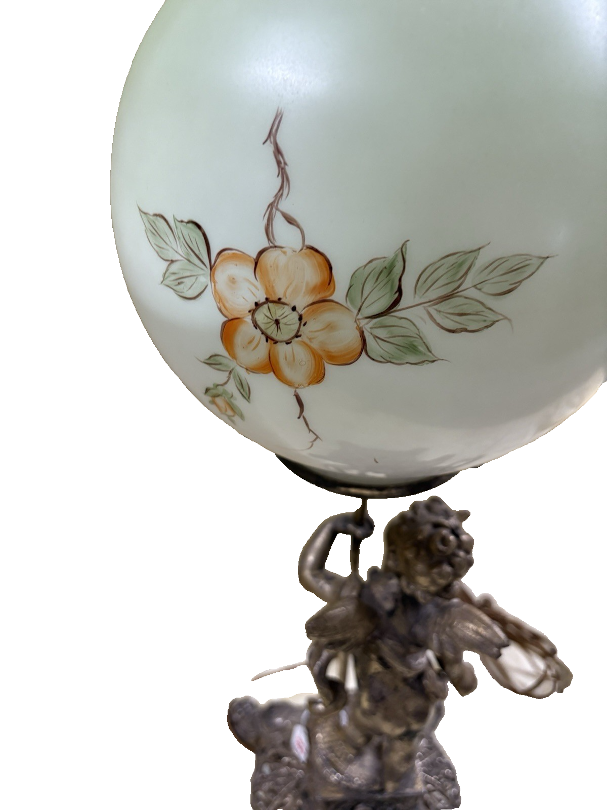 67003 Cherub Table Lamp with Glass Globe