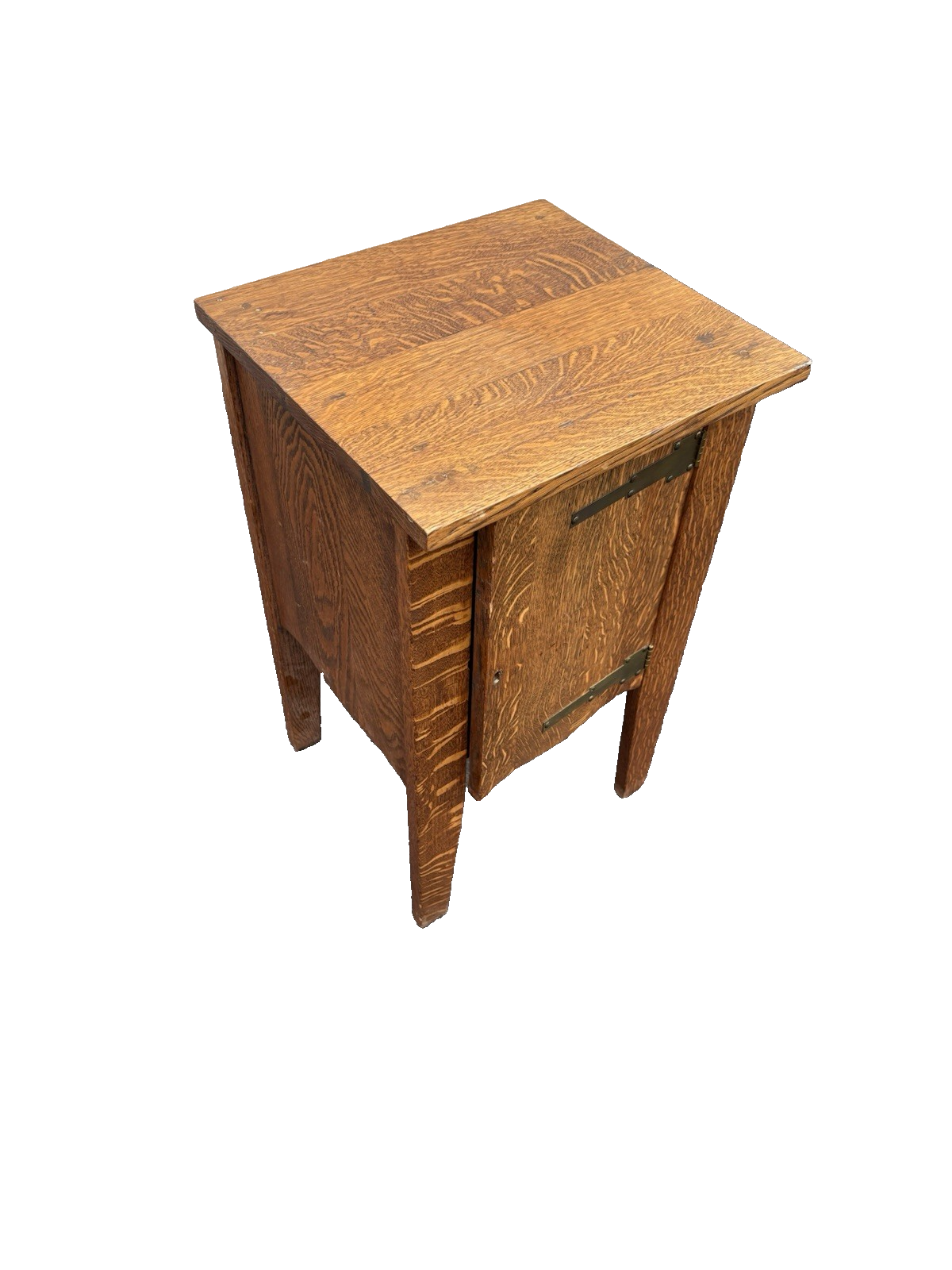 66720   Mission Oak Arts Crafts Nightstand End table Taboret