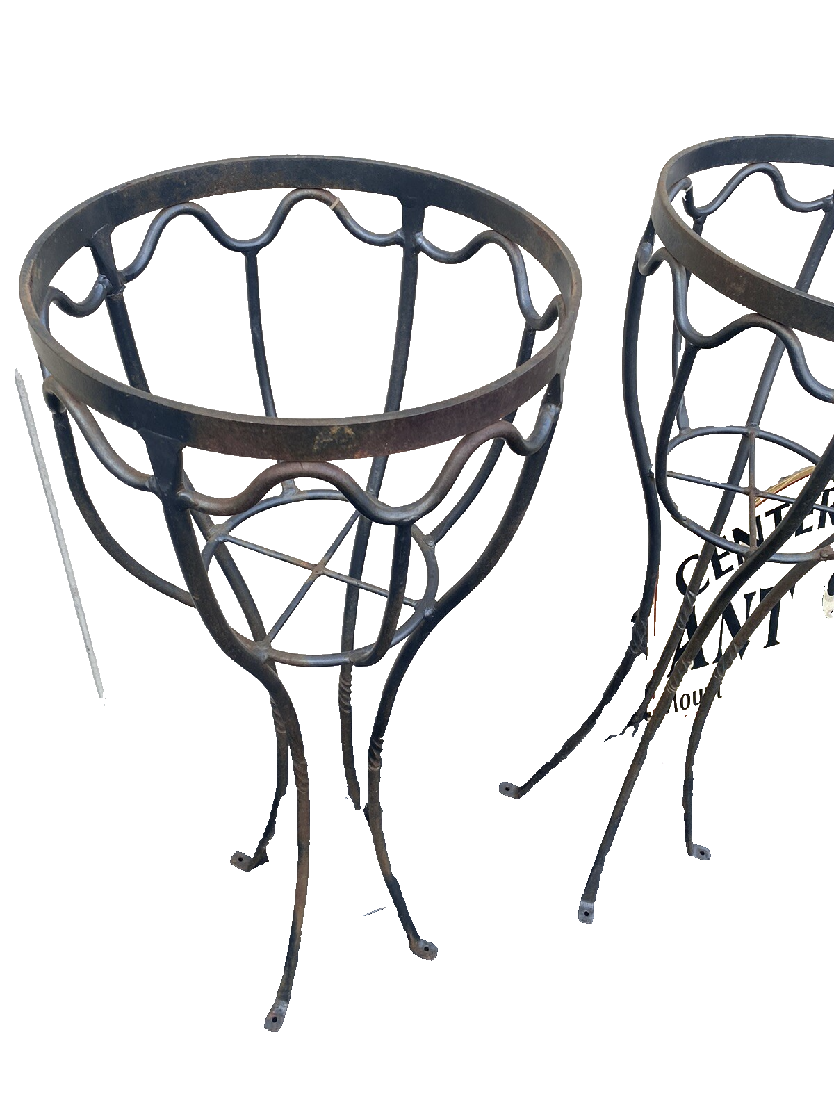 66056 Pair Outdoor Garden Planter Pedastal Stand s